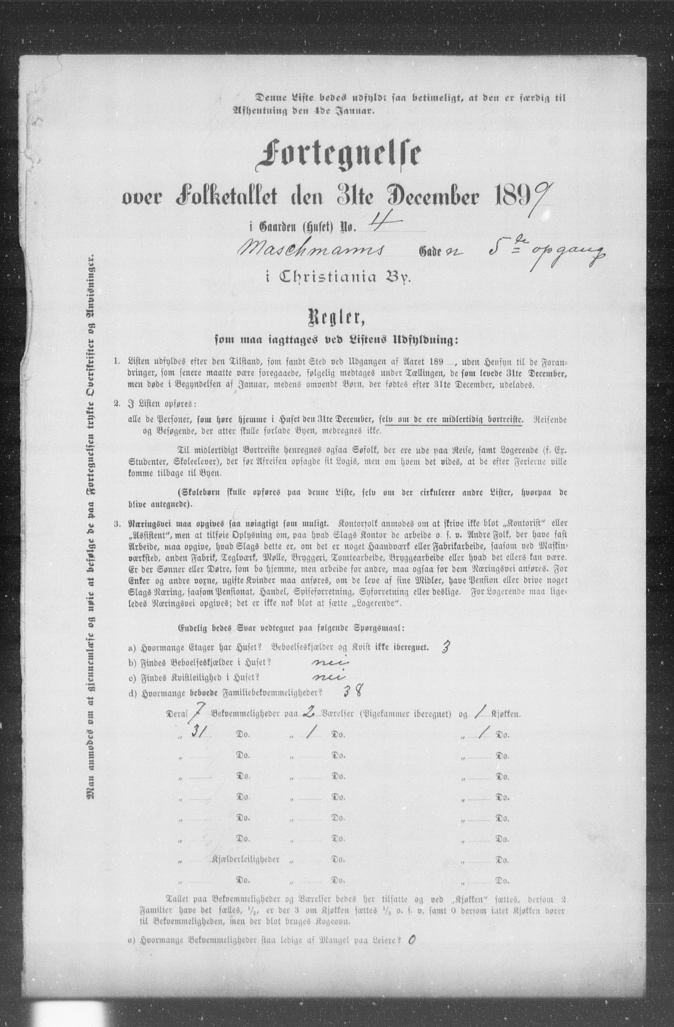 OBA, Municipal Census 1899 for Kristiania, 1899, p. 8456