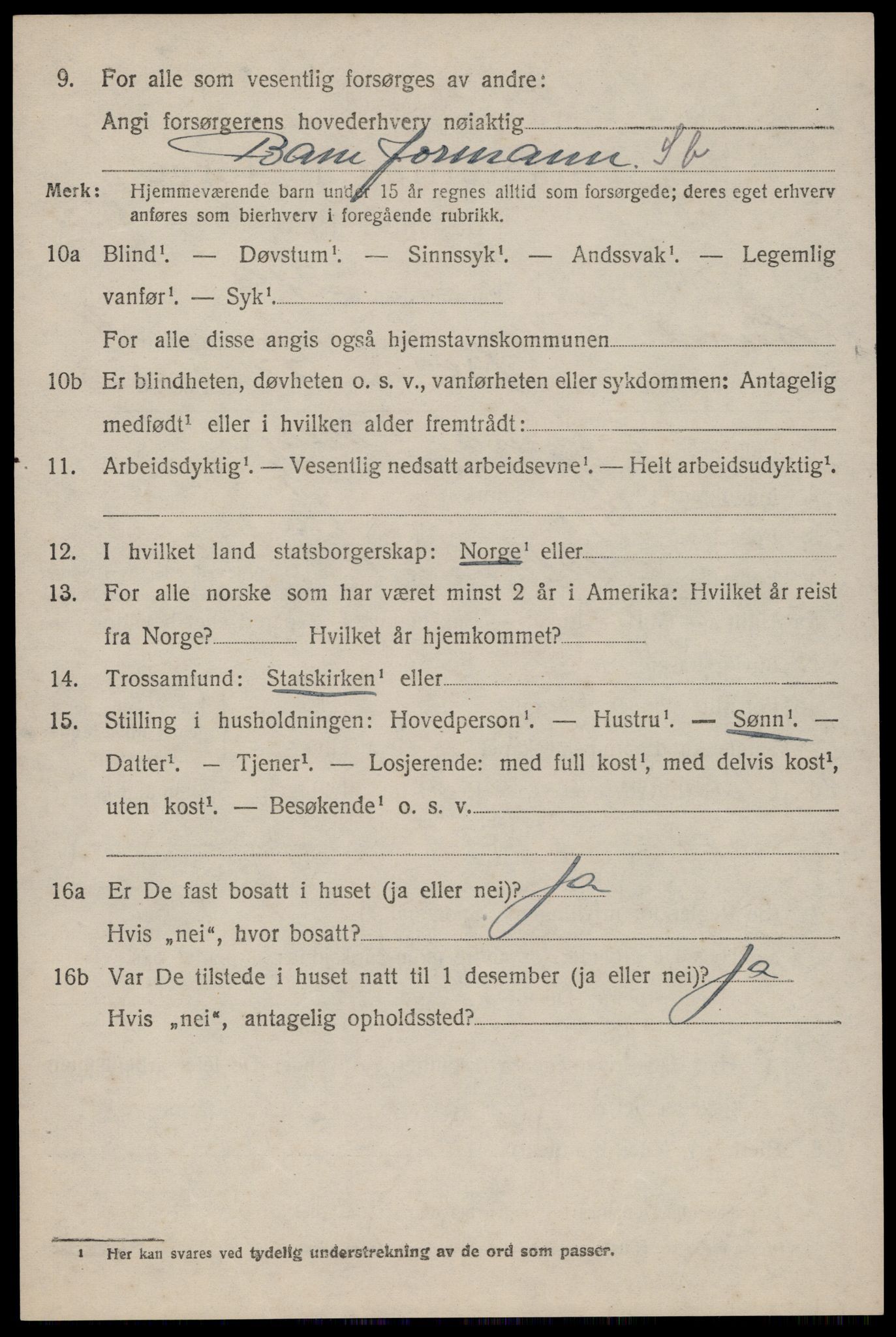 SAST, 1920 census for Lund, 1920, p. 2559