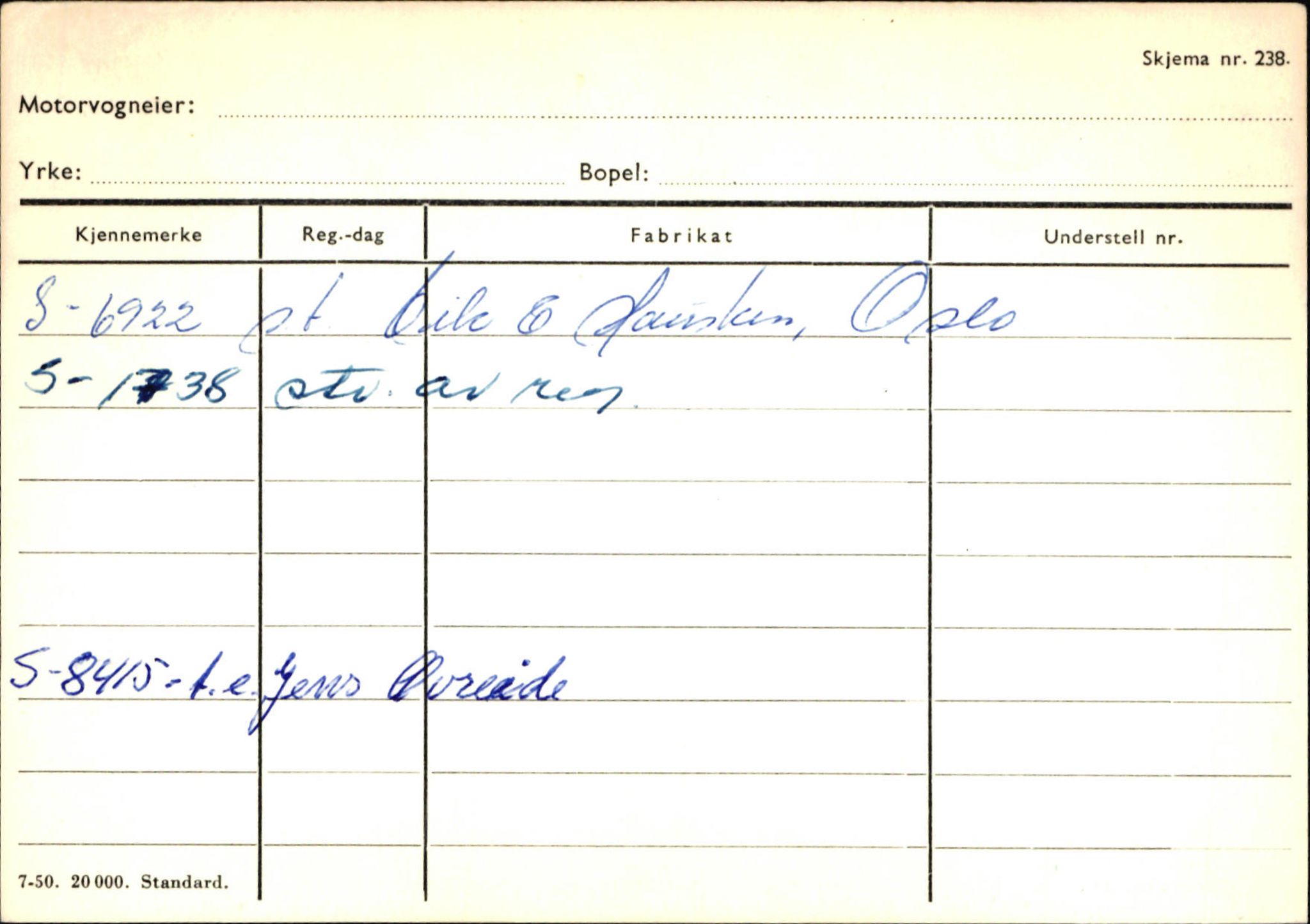 Statens vegvesen, Sogn og Fjordane vegkontor, AV/SAB-A-5301/4/F/L0131: Eigarregister Høyanger P-Å. Stryn S-Å, 1945-1975, p. 1173