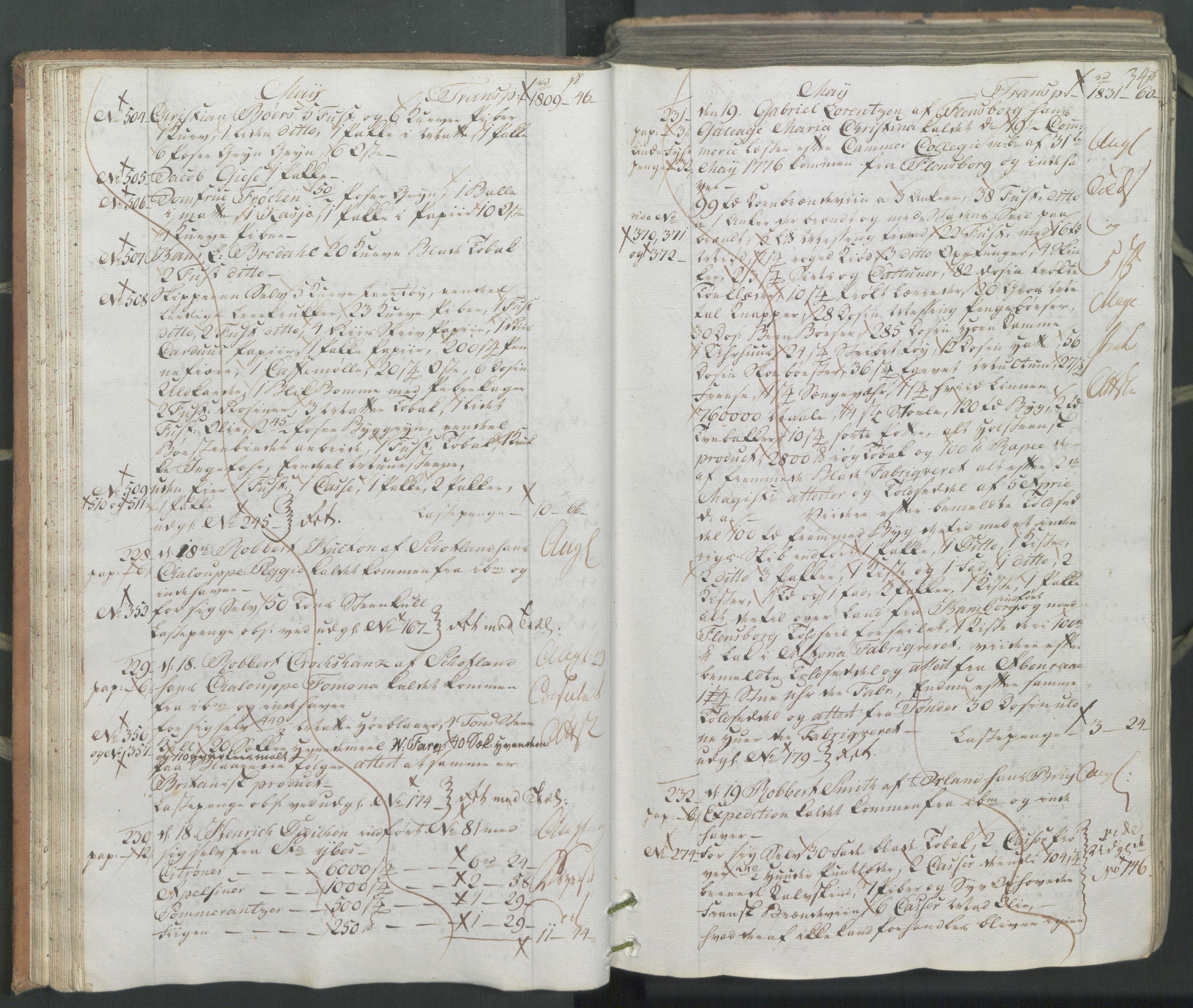 Generaltollkammeret, tollregnskaper, AV/RA-EA-5490/R26/L0222/0001: Tollregnskaper Bergen A / Inngående hovedtollbok, 1786, p. 33b-34a
