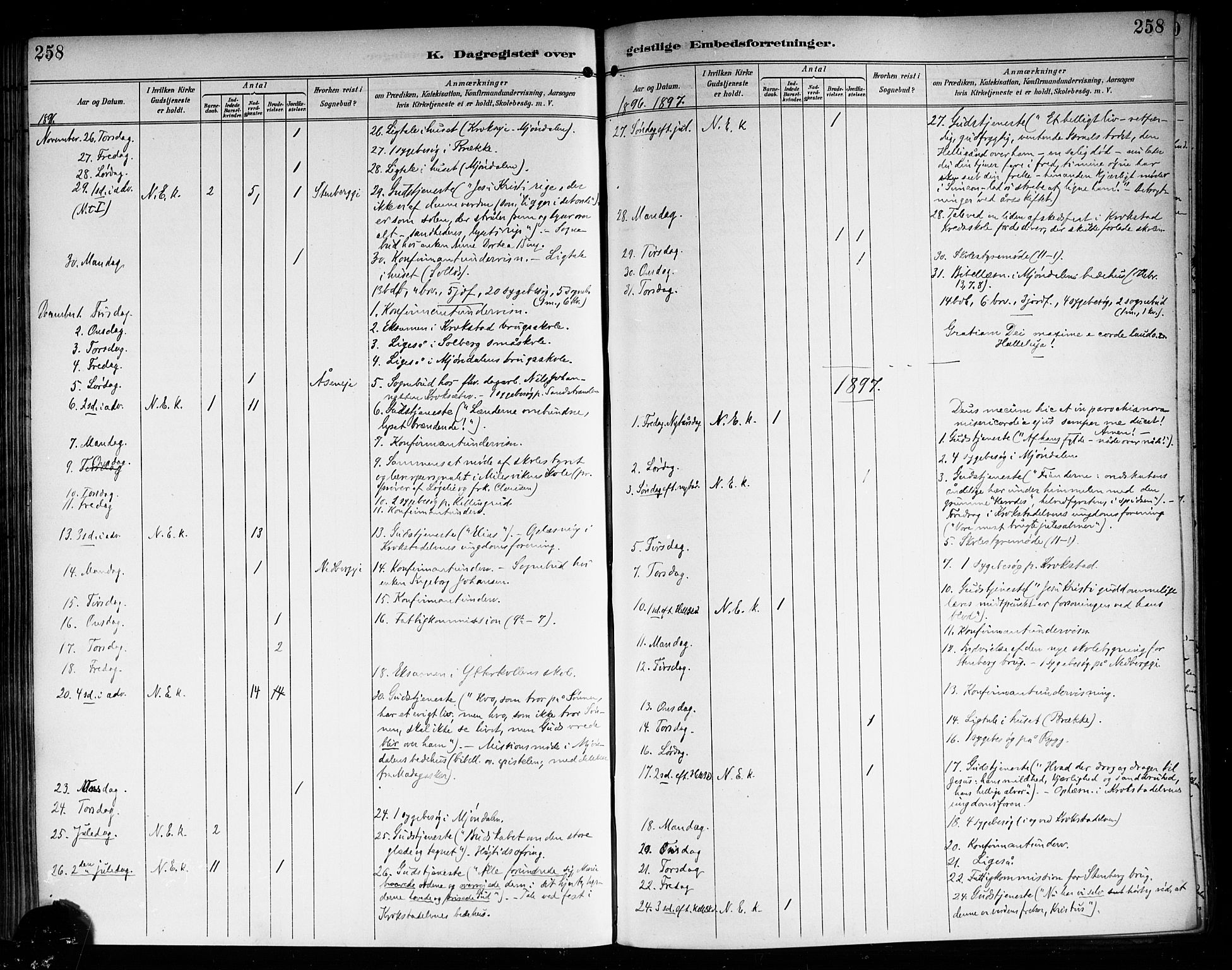 Nedre Eiker kirkebøker, SAKO/A-612/F/Fa/L0004: Parish register (official) no. 4, 1893-1898, p. 258
