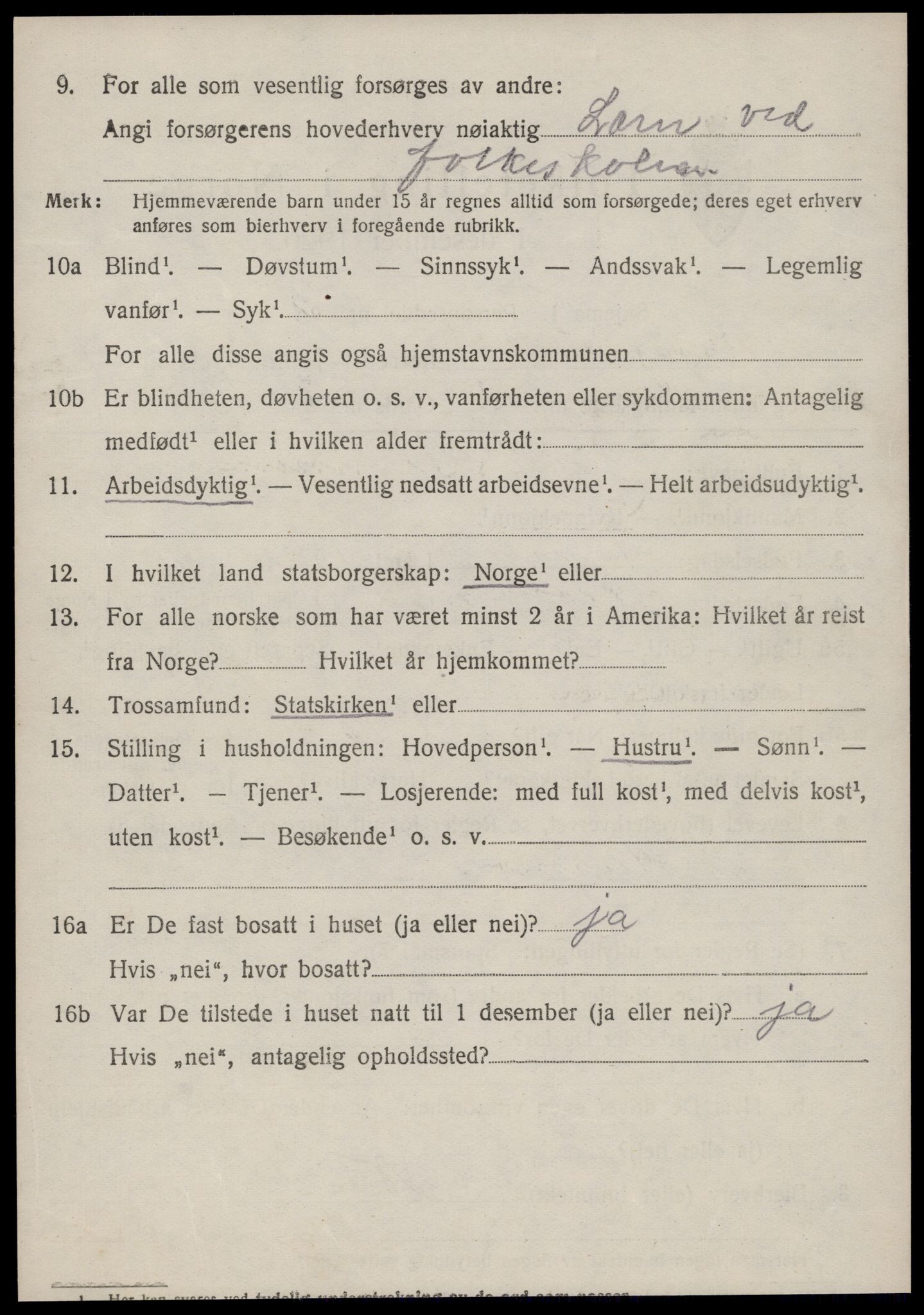 SAT, 1920 census for Vanylven, 1920, p. 2272