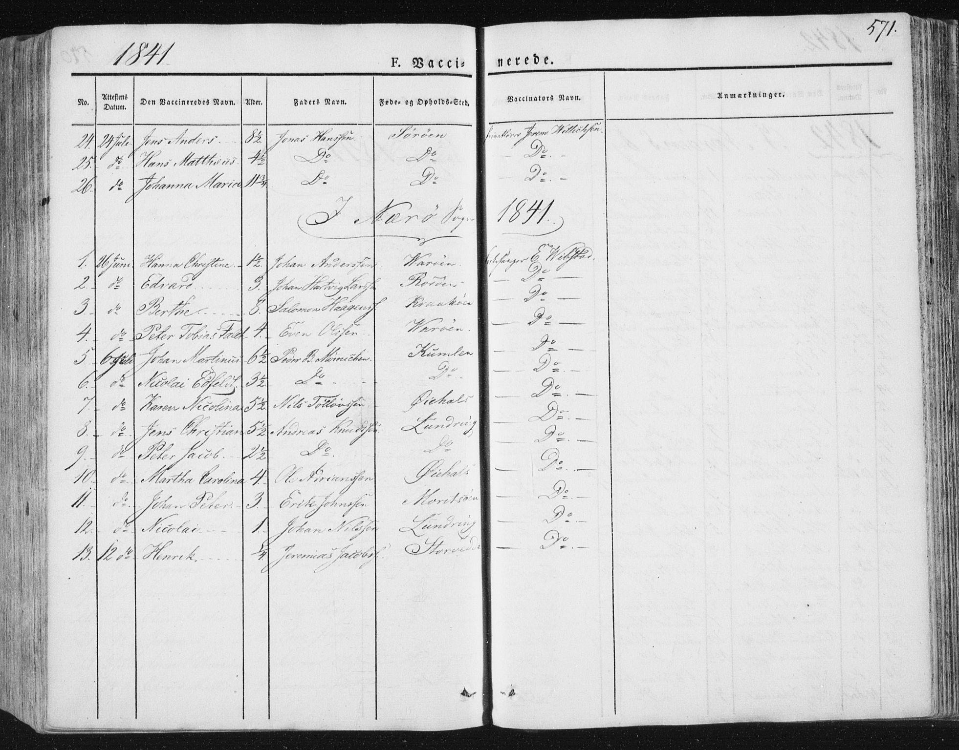 Ministerialprotokoller, klokkerbøker og fødselsregistre - Nord-Trøndelag, SAT/A-1458/784/L0669: Parish register (official) no. 784A04, 1829-1859, p. 571