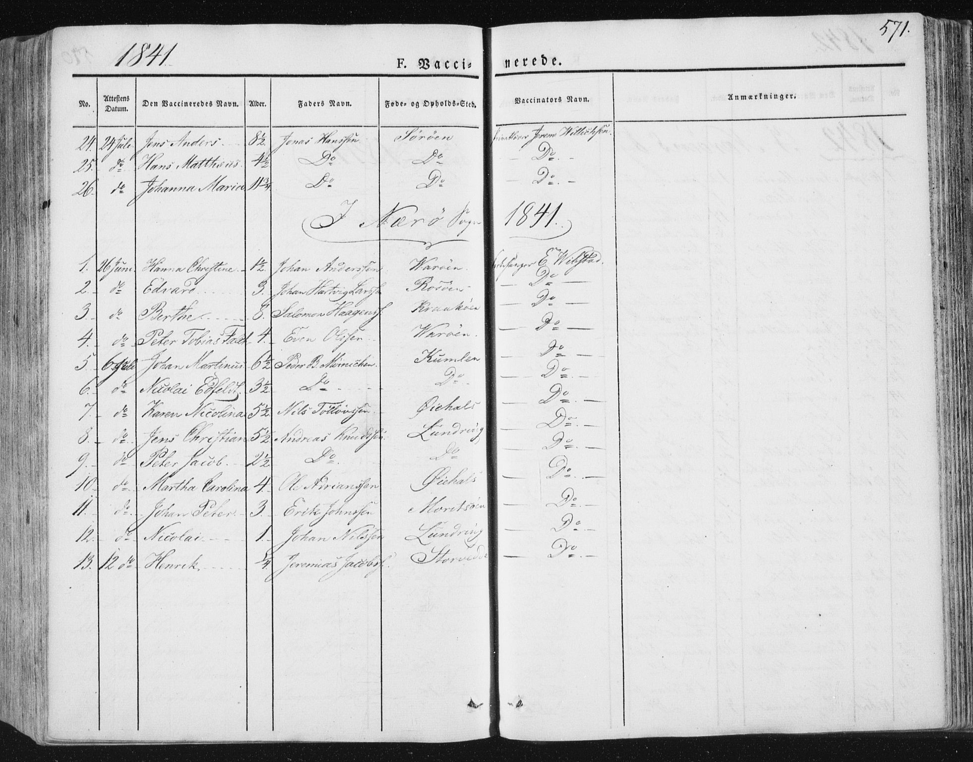 Ministerialprotokoller, klokkerbøker og fødselsregistre - Nord-Trøndelag, AV/SAT-A-1458/784/L0669: Parish register (official) no. 784A04, 1829-1859, p. 571