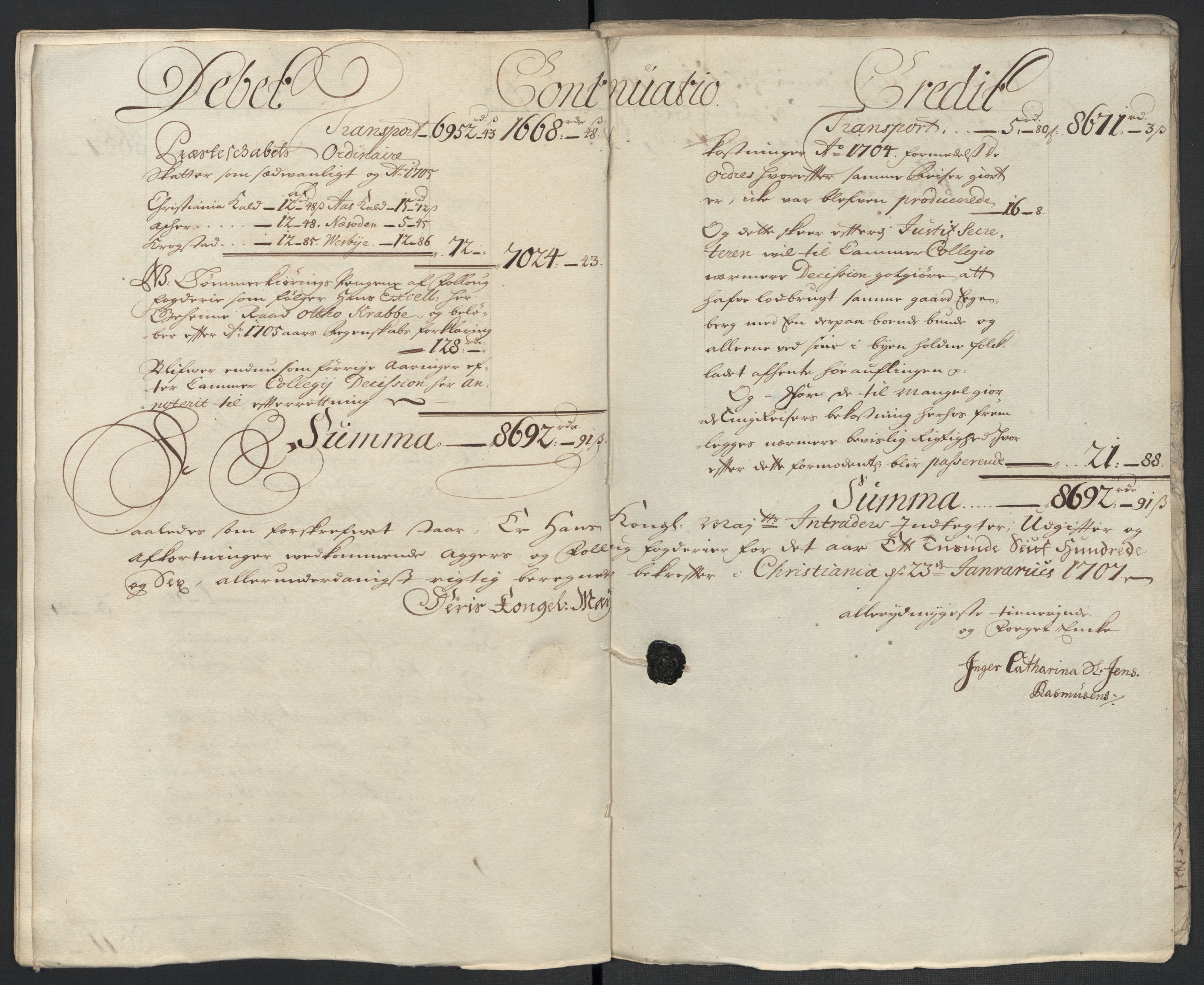 Rentekammeret inntil 1814, Reviderte regnskaper, Fogderegnskap, AV/RA-EA-4092/R10/L0446: Fogderegnskap Aker og Follo, 1705-1706, p. 150