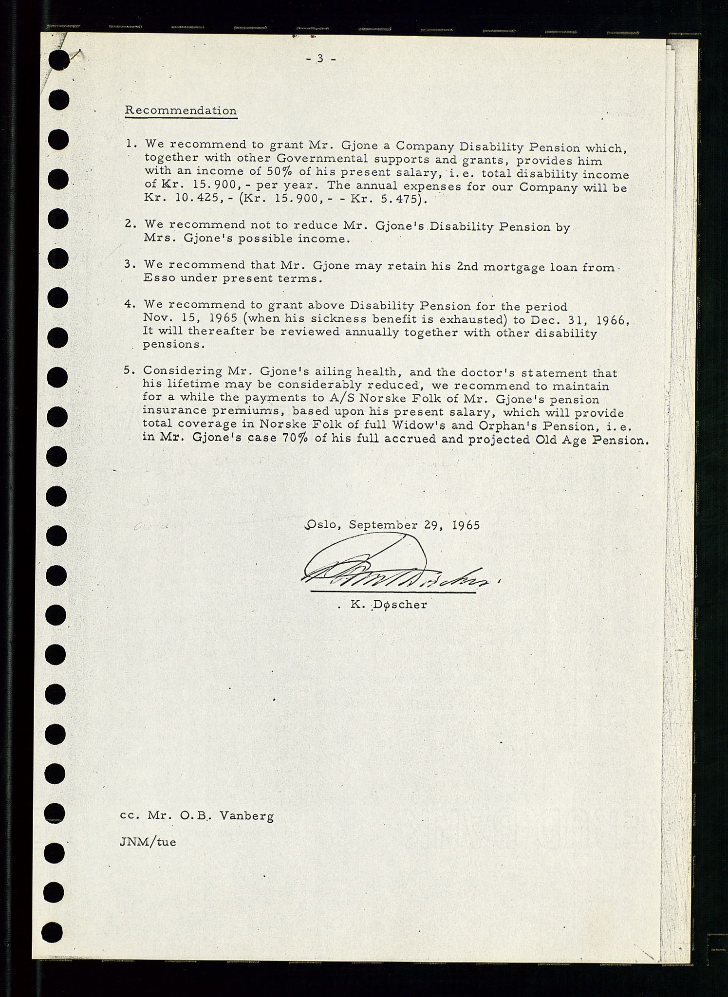 Pa 0982 - Esso Norge A/S, AV/SAST-A-100448/A/Aa/L0002/0001: Den administrerende direksjon Board minutes (styrereferater) / Den administrerende direksjon Board minutes (styrereferater), 1965, p. 44