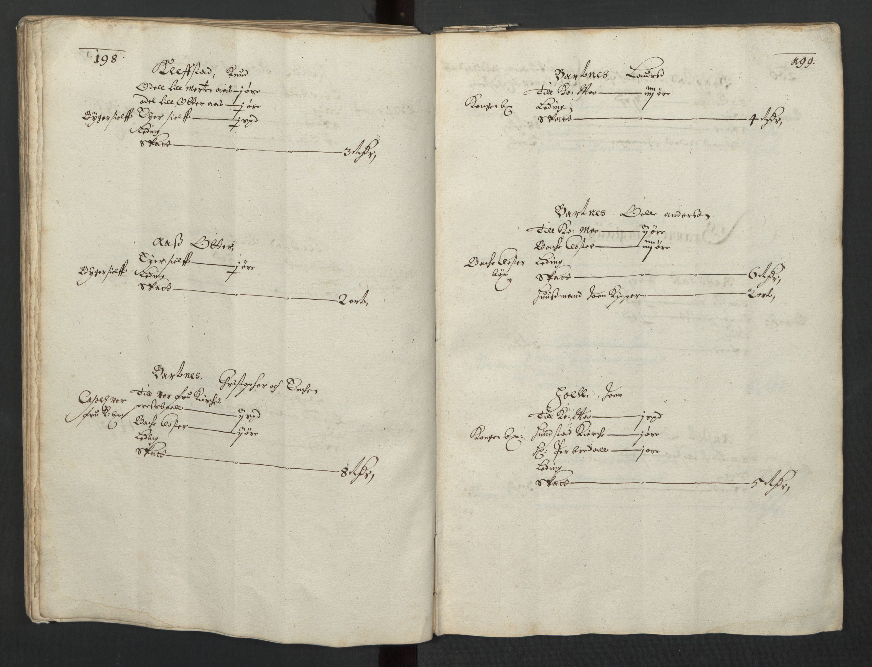 Rentekammeret inntil 1814, Realistisk ordnet avdeling, AV/RA-EA-4070/L/L0029/0001: Trondheim lagdømme: / Alminnelig jordebok og skattemanntall - Inderøy, 1661, p. 198-199