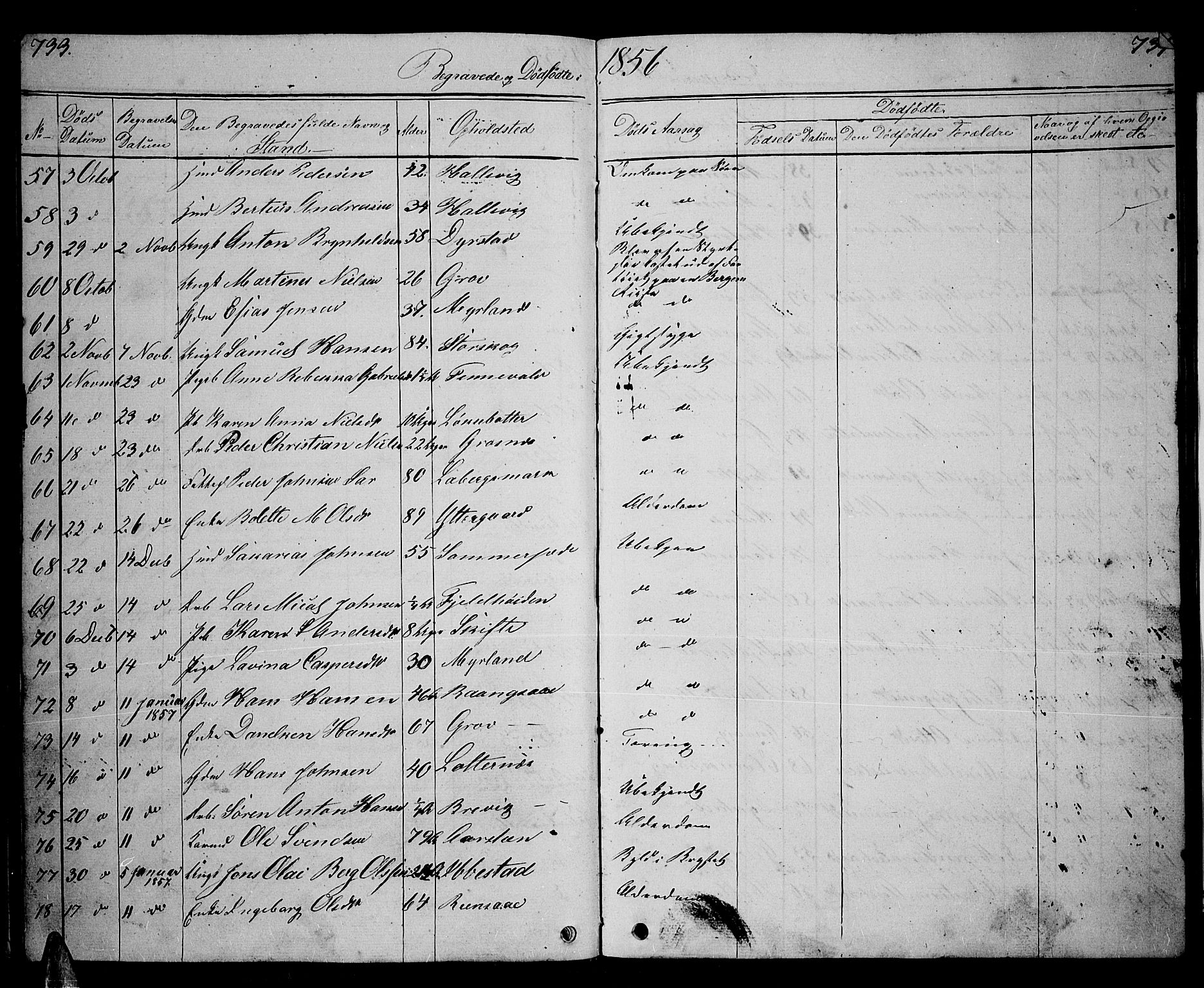 Ibestad sokneprestembete, SATØ/S-0077/H/Ha/Hab/L0004klokker: Parish register (copy) no. 4, 1852-1860, p. 733-734