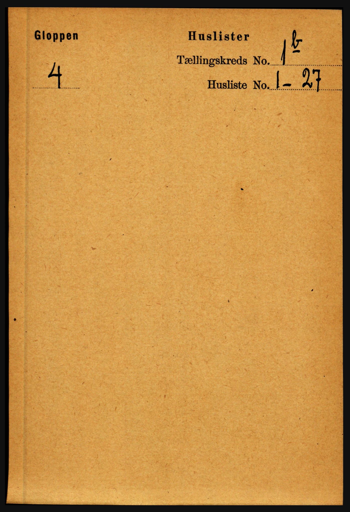 RA, 1891 census for 1445 Gloppen, 1891, p. 373