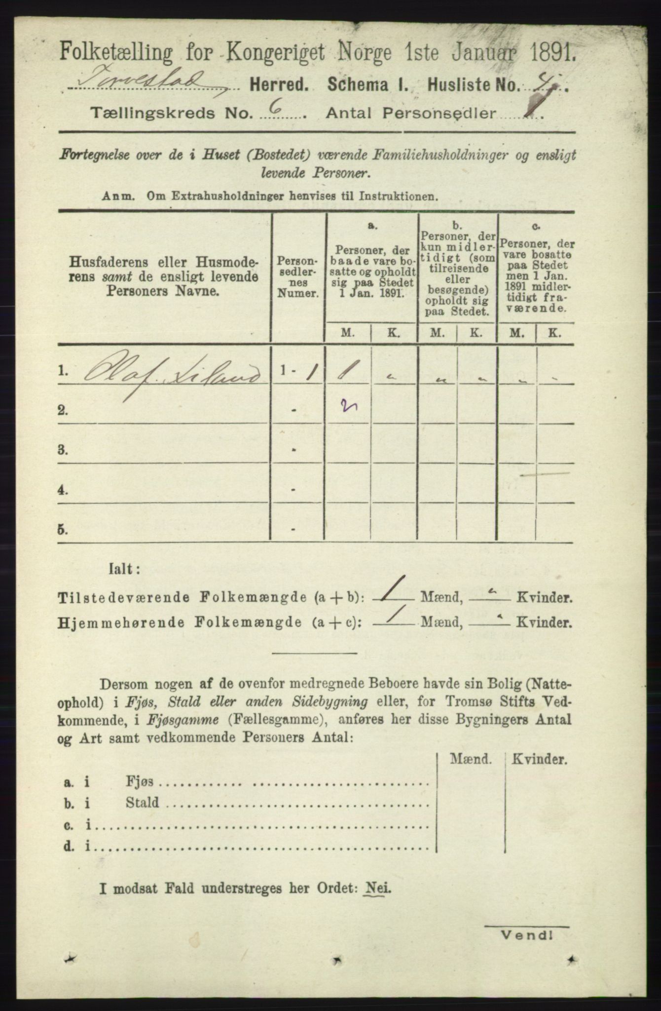 RA, 1891 census for 1152 Torvastad, 1891, p. 1927