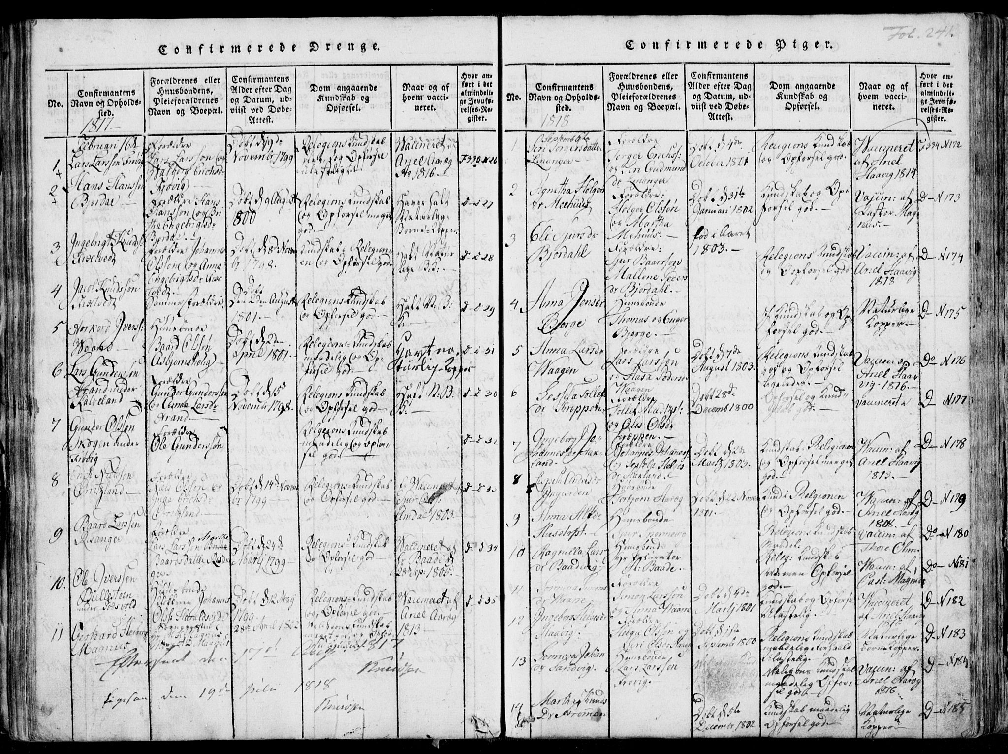 Skjold sokneprestkontor, SAST/A-101847/H/Ha/Haa/L0003: Parish register (official) no. A 3, 1815-1835, p. 241