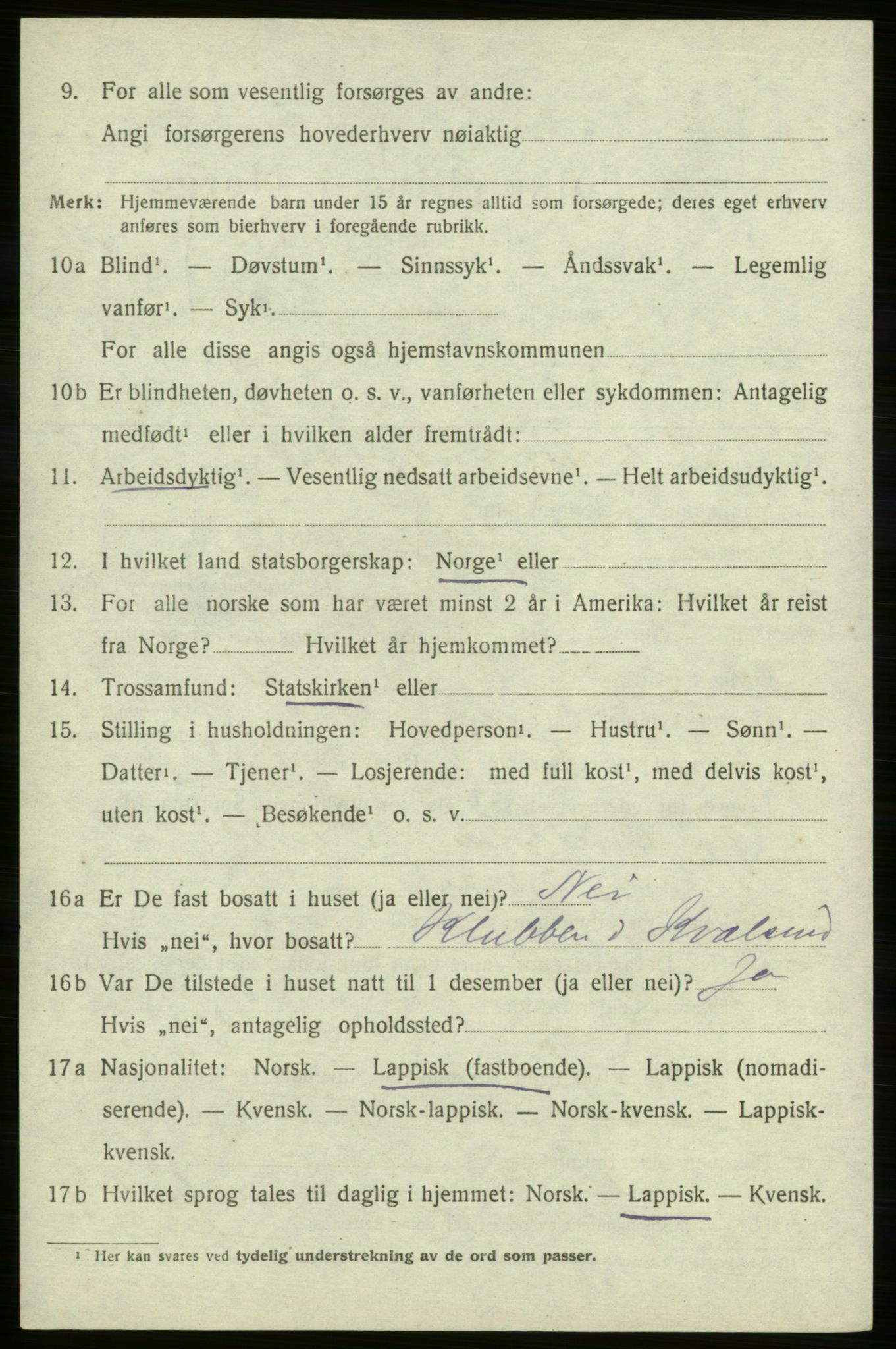 SATØ, 1920 census for , 1920, p. 1973