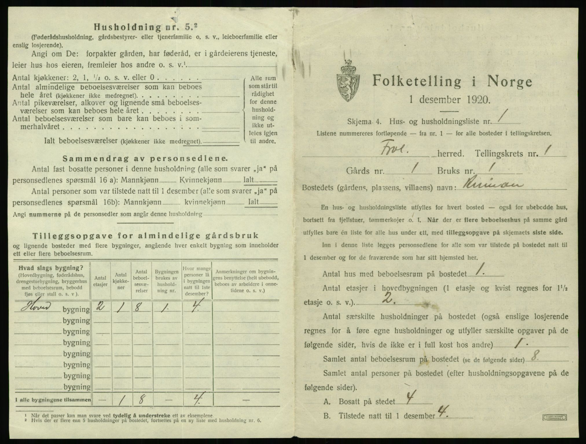 SAT, 1920 census for Frol, 1920, p. 31