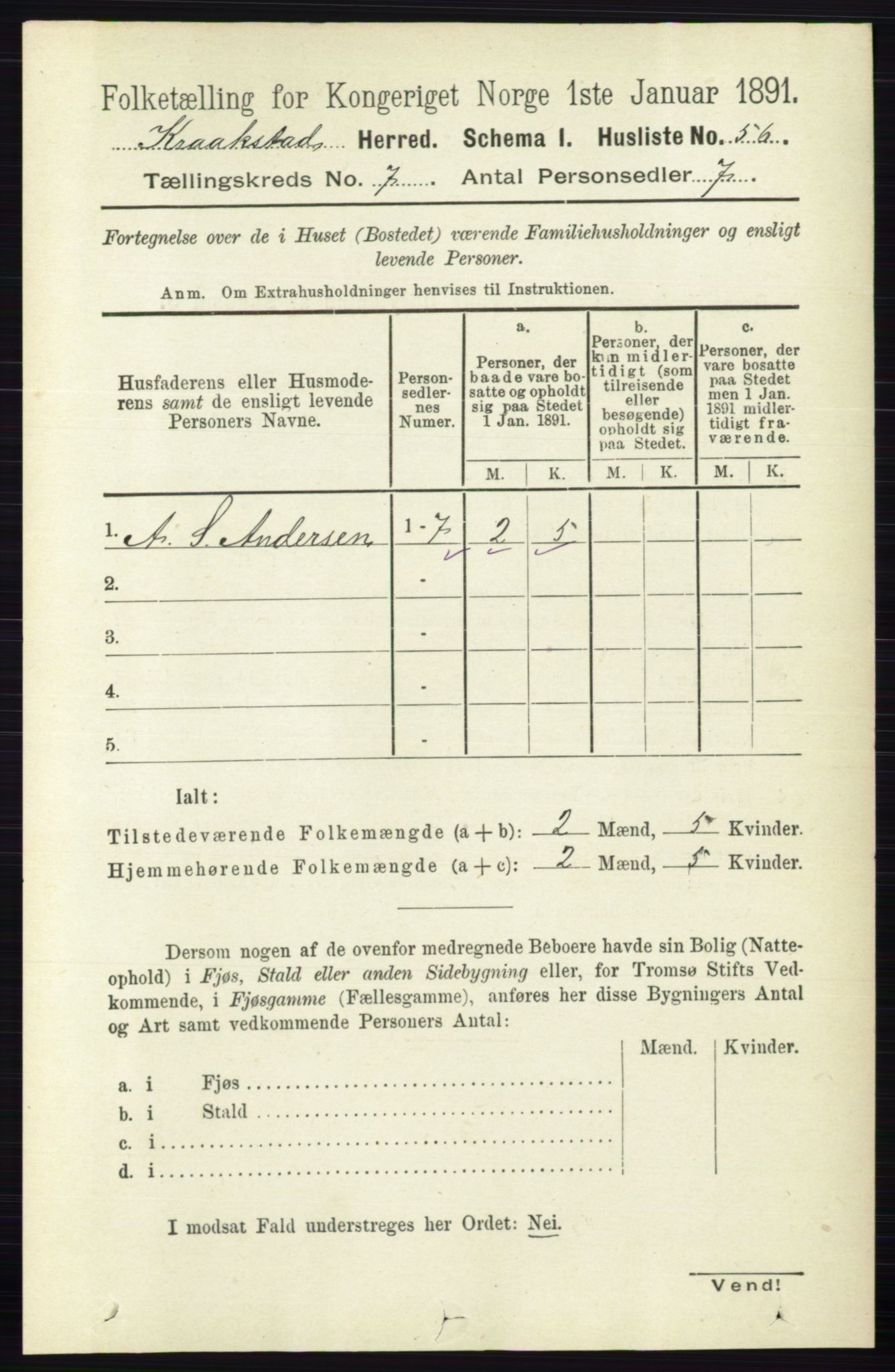 RA, 1891 census for 0212 Kråkstad, 1891, p. 3341