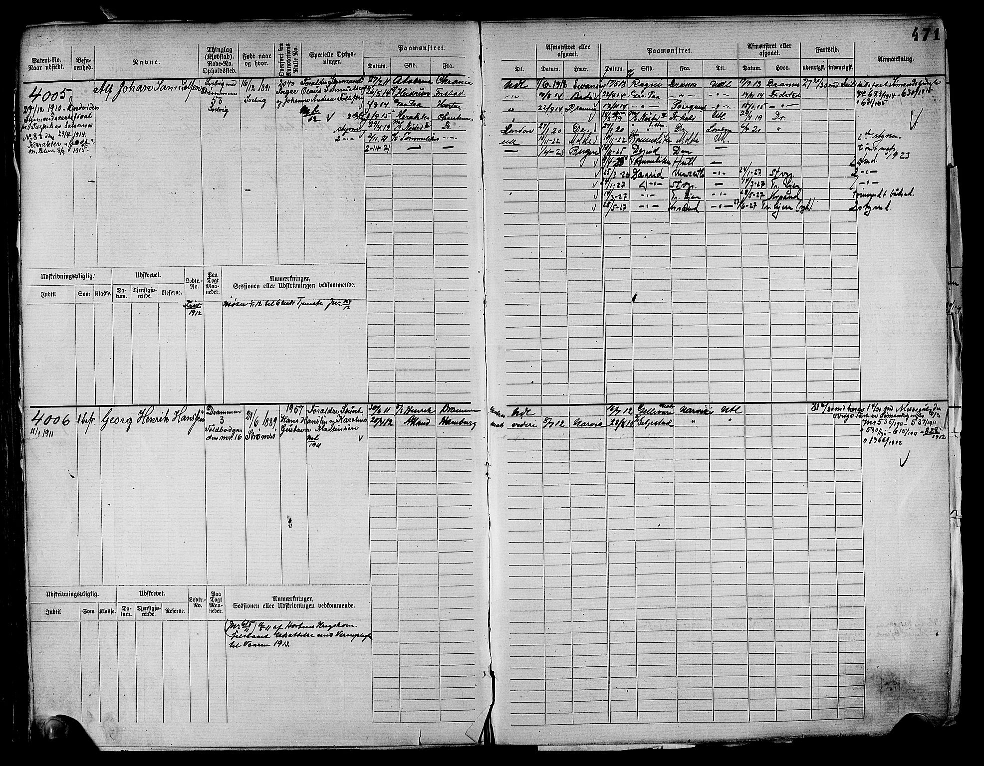 Drammen innrulleringsdistrikt, AV/SAKO-A-781/F/Fc/L0004: Hovedrulle, 1885, p. 477