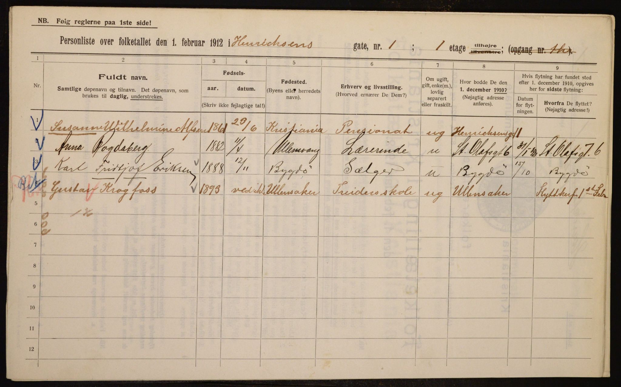 OBA, Municipal Census 1912 for Kristiania, 1912, p. 38886