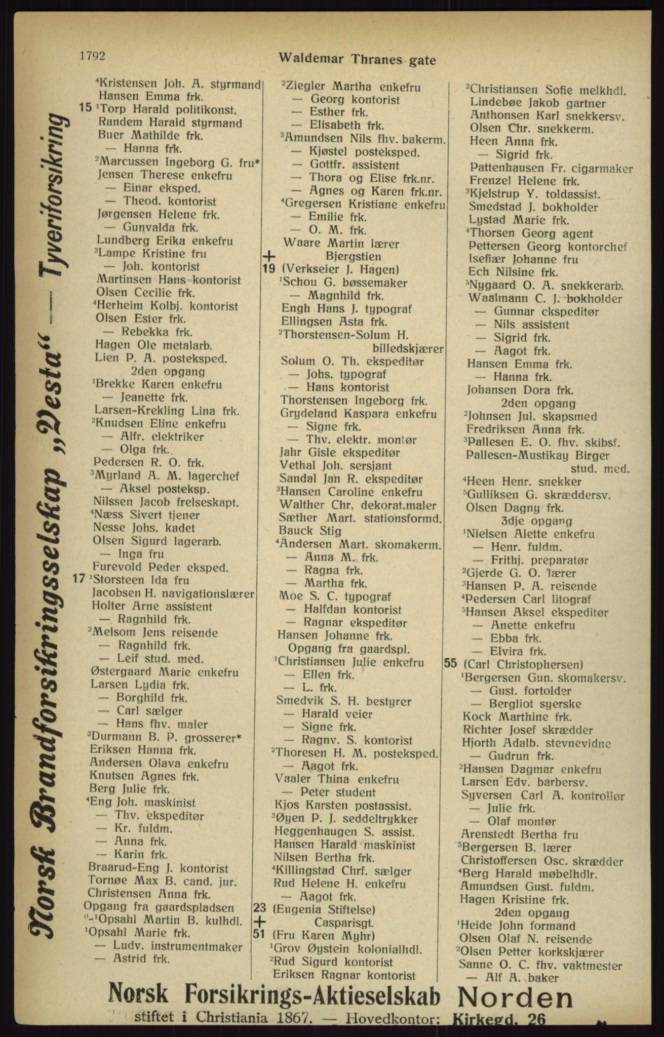 Kristiania/Oslo adressebok, PUBL/-, 1916, p. 1792