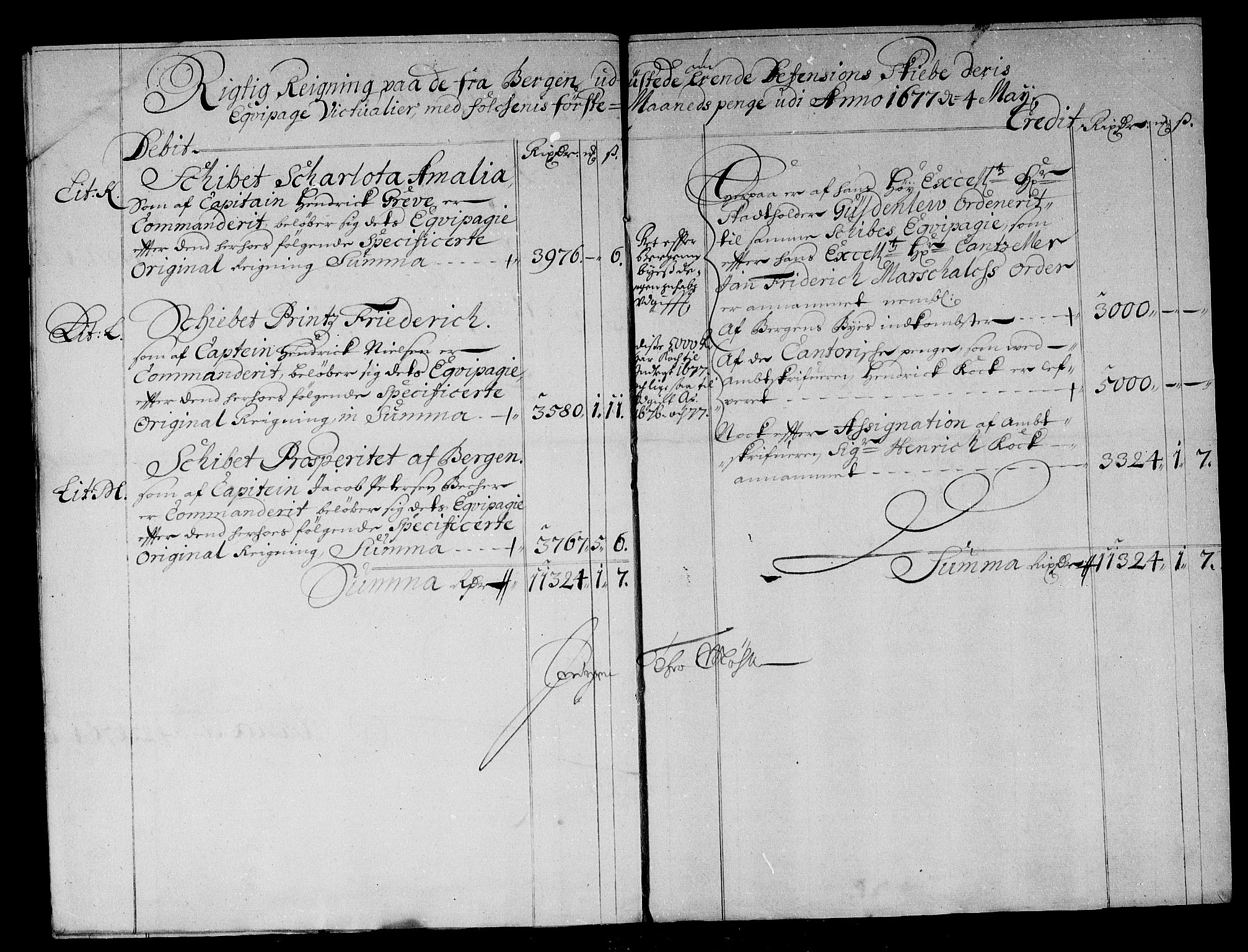 Rentekammeret inntil 1814, Reviderte regnskaper, Stiftamtstueregnskaper, Bergen stiftamt, AV/RA-EA-6043/R/Rc/L0046: Bergen stiftamt, 1676