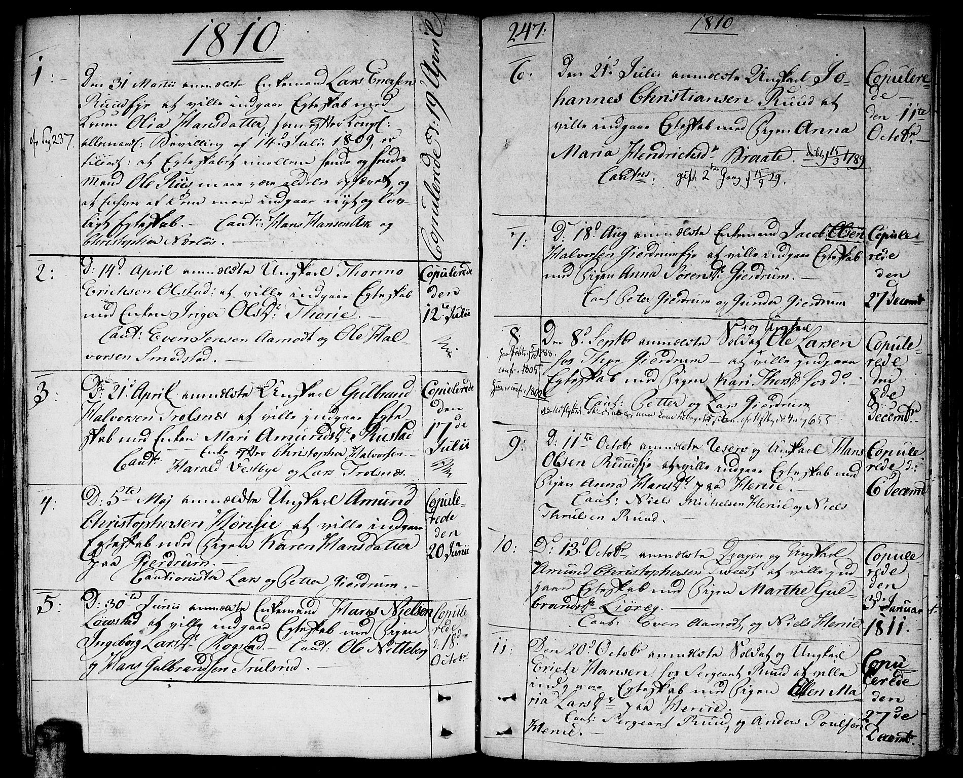 Gjerdrum prestekontor Kirkebøker, AV/SAO-A-10412b/F/Fa/L0003: Parish register (official) no. I 3, 1798-1815, p. 247