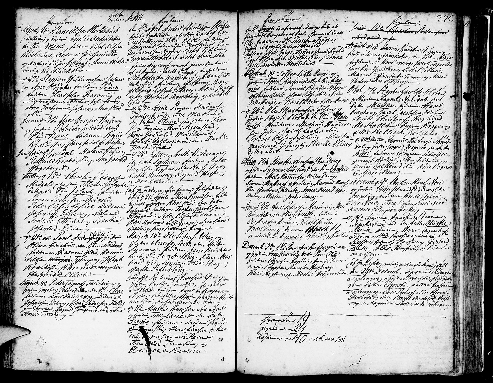 Davik sokneprestembete, SAB/A-79701/H/Haa/Haaa/L0002: Parish register (official) no. A 2, 1742-1816, p. 275