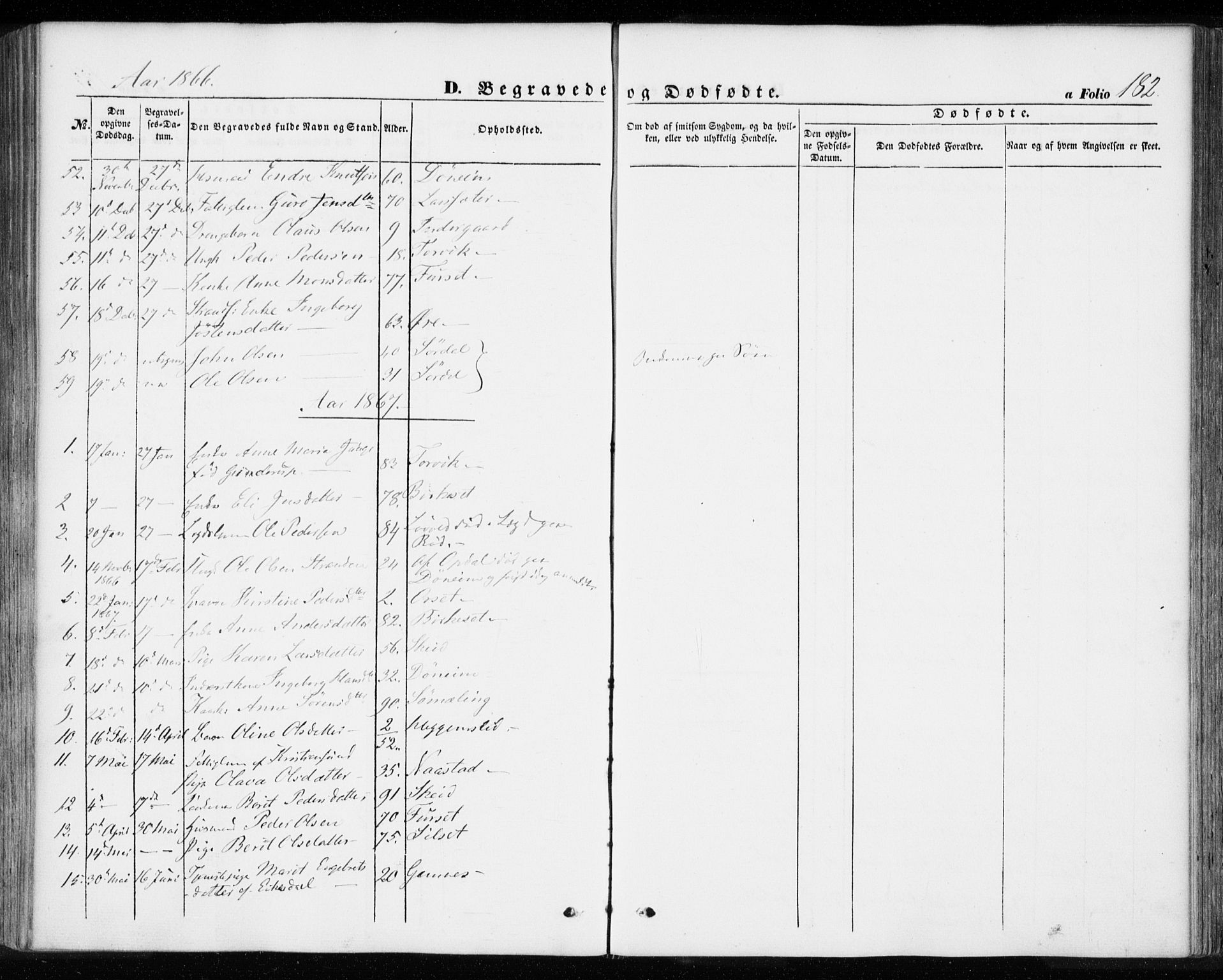 Ministerialprotokoller, klokkerbøker og fødselsregistre - Møre og Romsdal, AV/SAT-A-1454/584/L0965: Parish register (official) no. 584A05, 1857-1868, p. 182