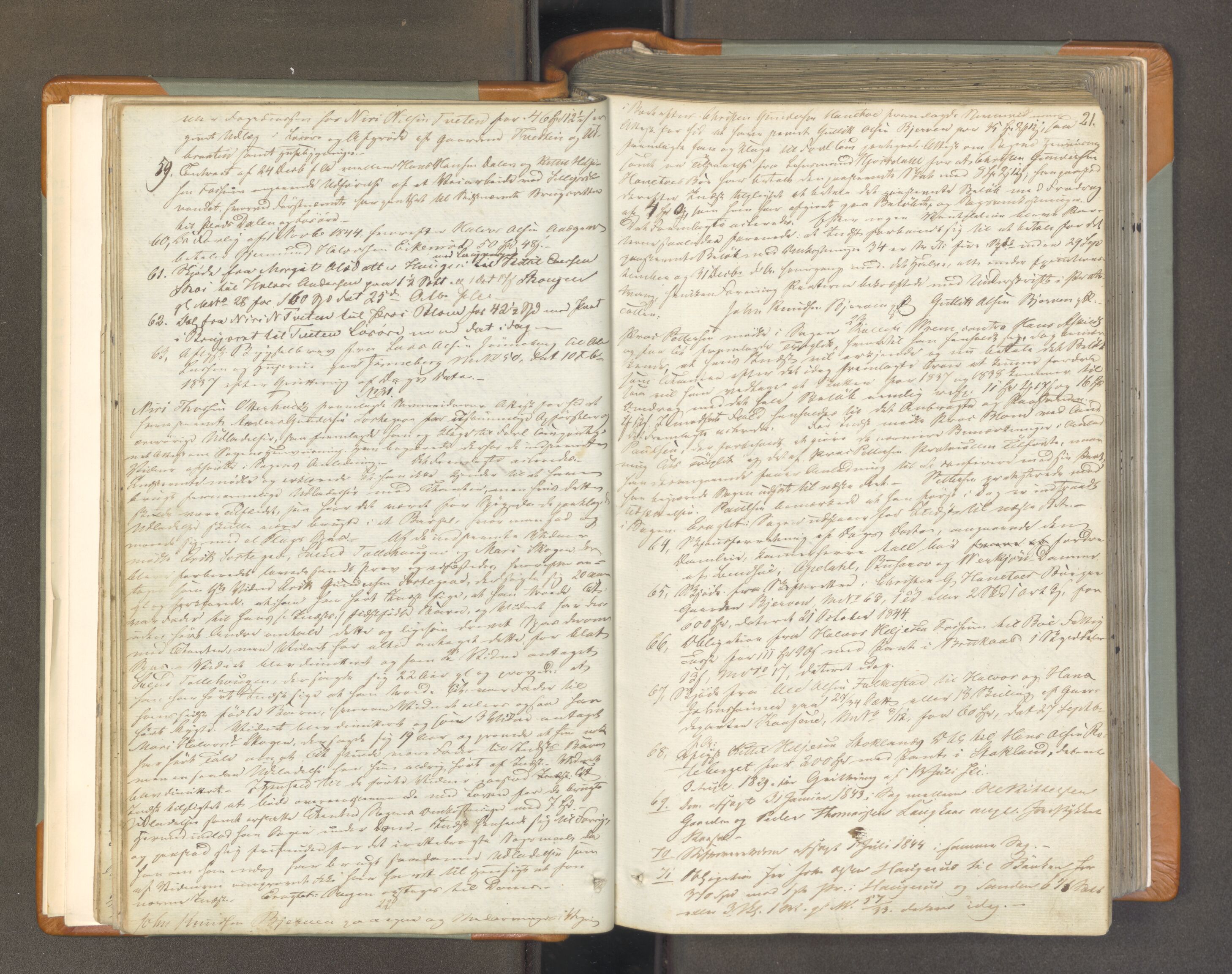 Nedre Telemark sorenskriveri, AV/SAKO-A-135/F/Fa/L0043: Tingbok, 1845-1850, p. 20b-21a