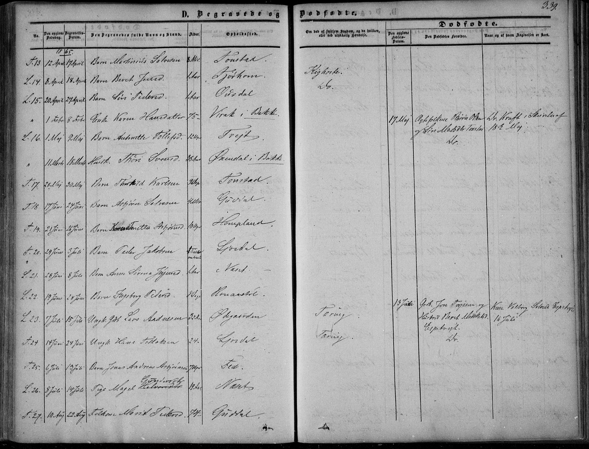 Sirdal sokneprestkontor, AV/SAK-1111-0036/F/Fa/Fab/L0002: Parish register (official) no. A 2, 1855-1874, p. 339