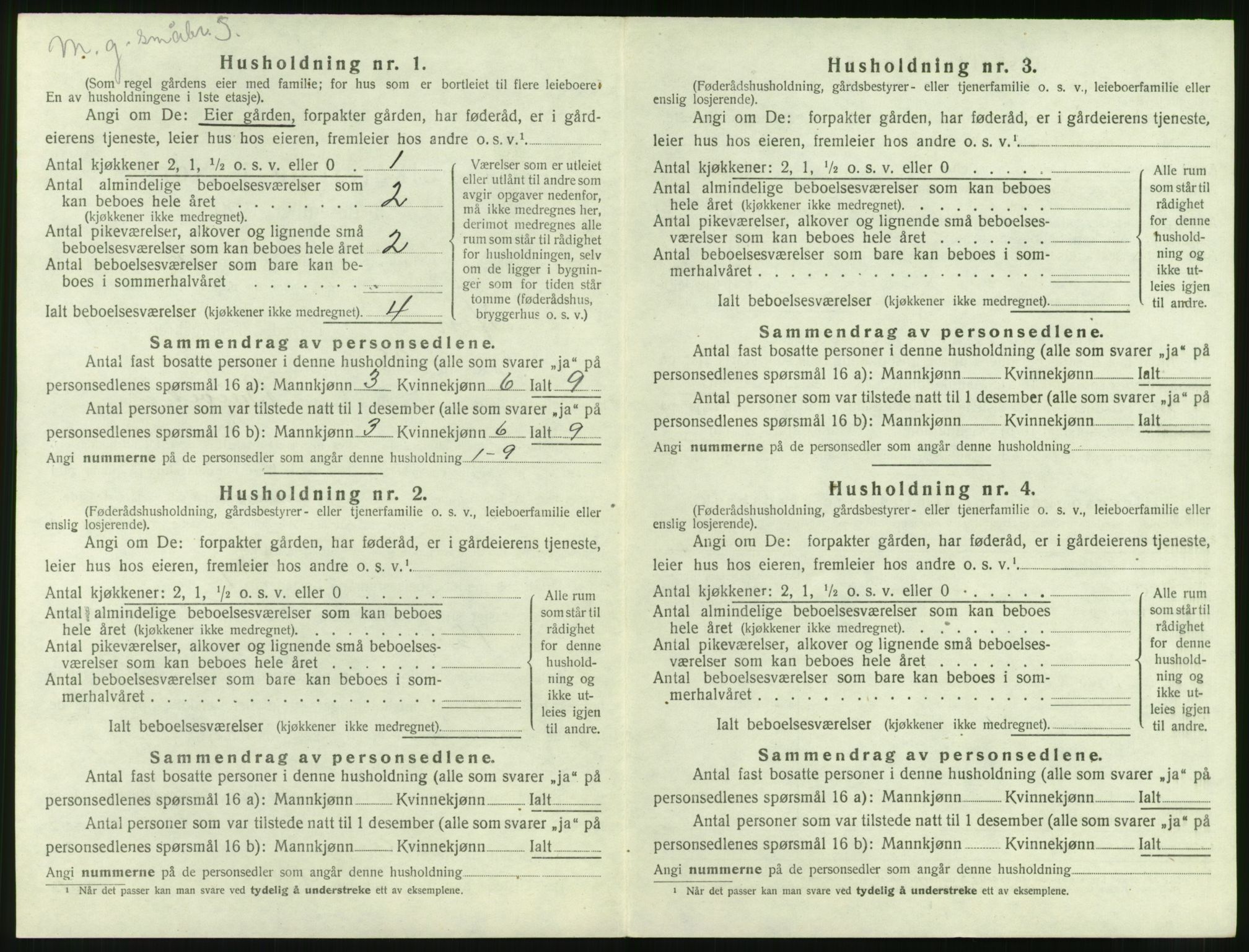 SAT, 1920 census for Hen, 1920, p. 37