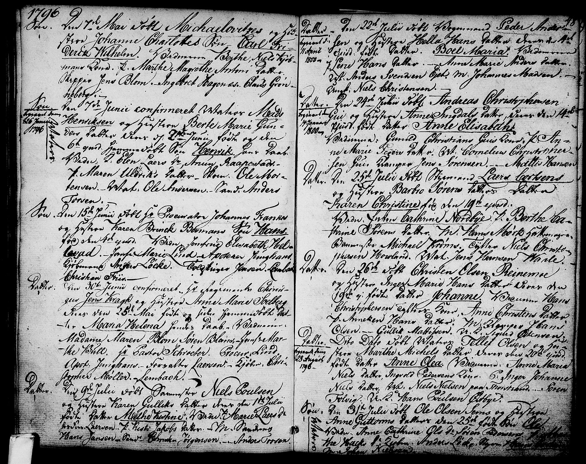 Larvik kirkebøker, SAKO/A-352/G/Ga/L0001: Parish register (copy) no. I 1, 1785-1807, p. 48