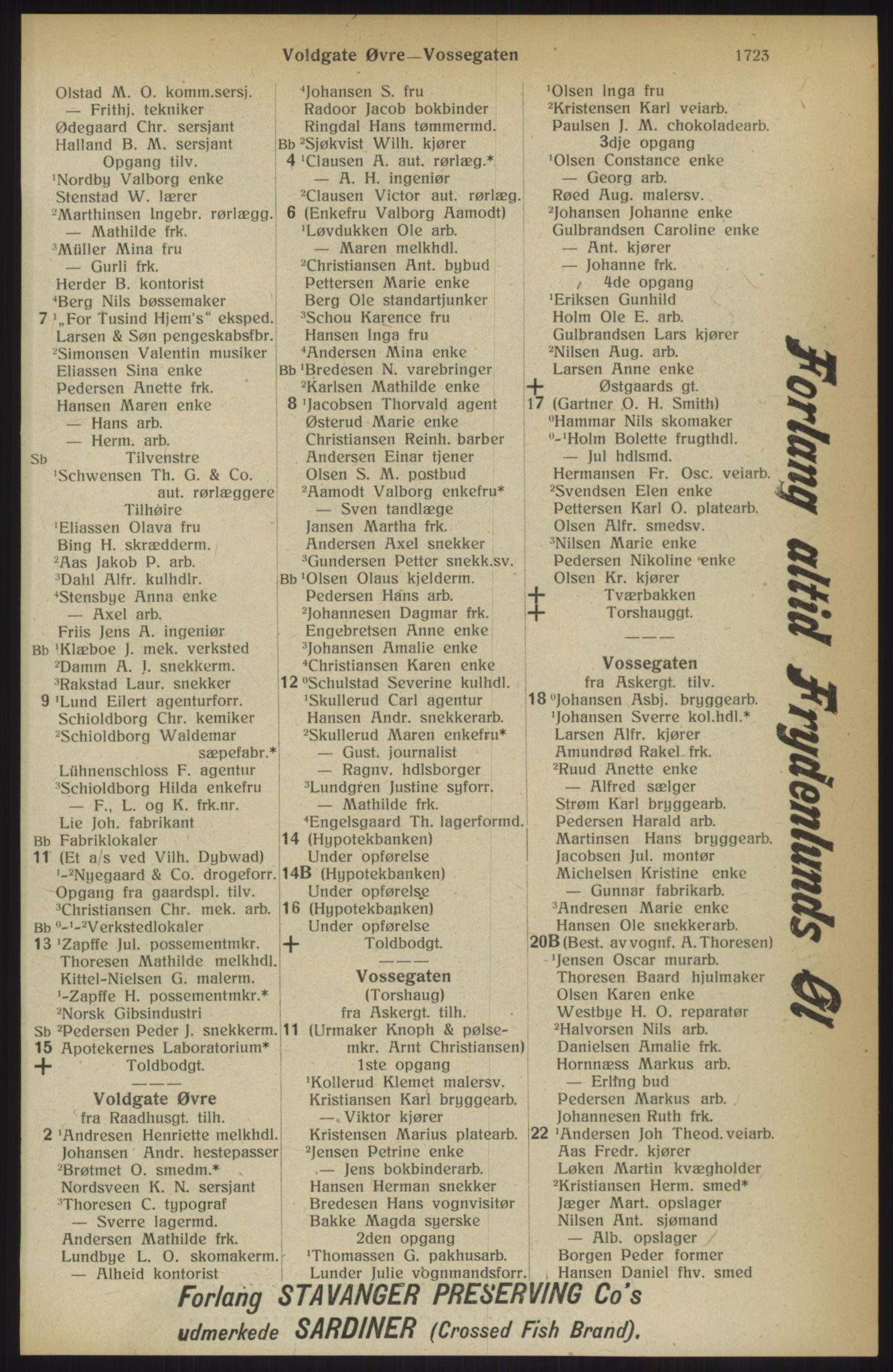 Kristiania/Oslo adressebok, PUBL/-, 1914, p. 1723