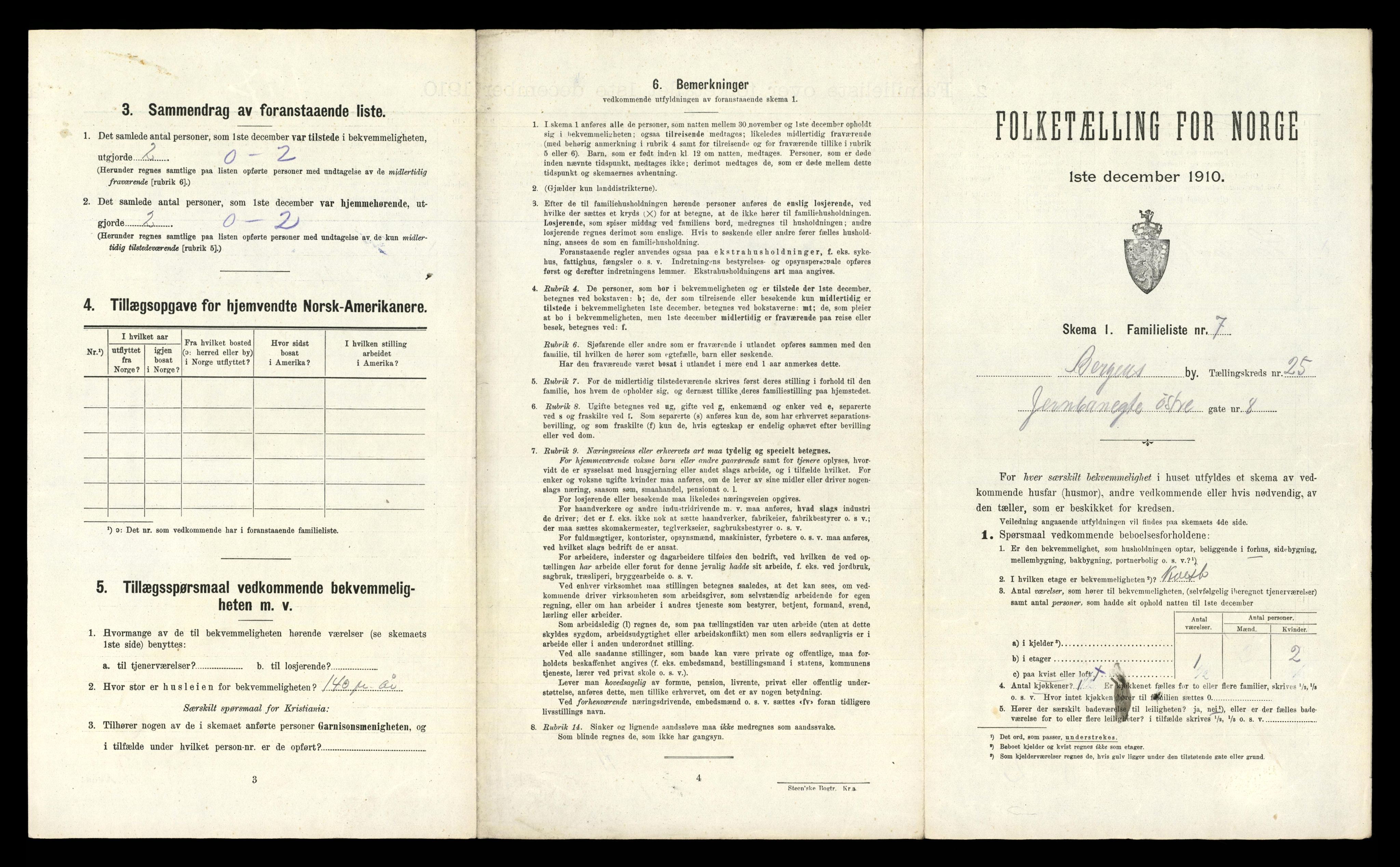 RA, 1910 census for Bergen, 1910, p. 8349