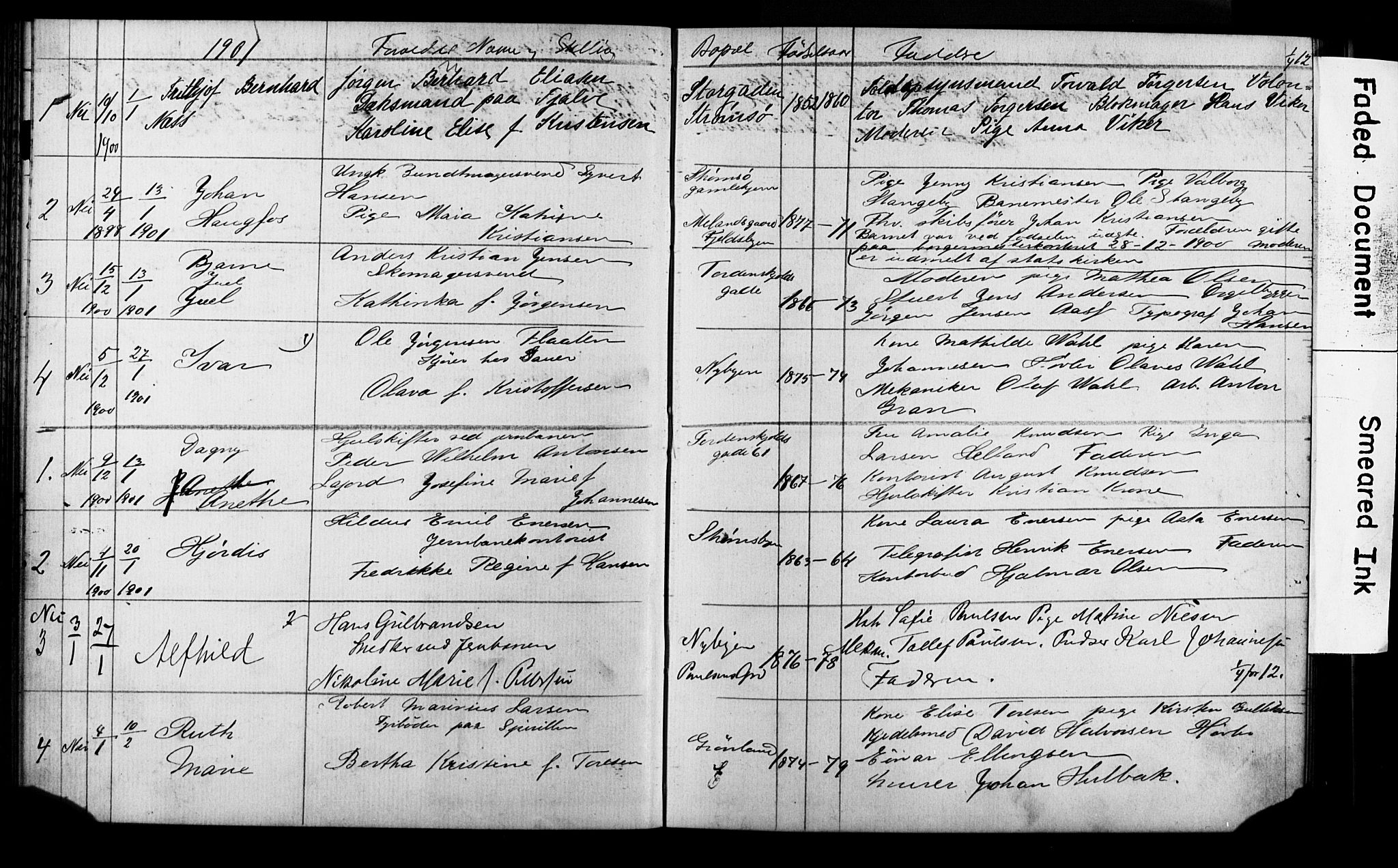 Strømsø kirkebøker, AV/SAKO-A-246/Y/Ya/L0005: Parish register draft no. I 5, 1897-1903