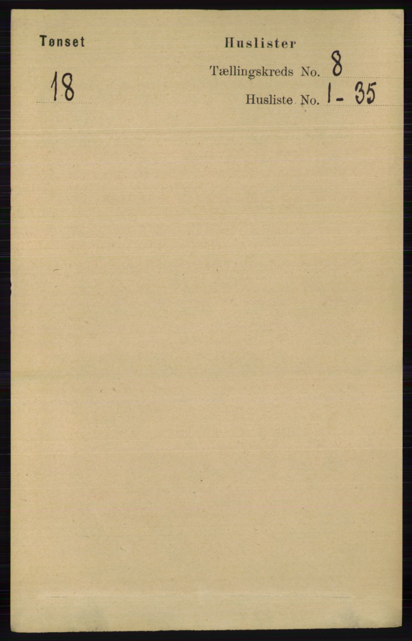 RA, 1891 census for 0437 Tynset, 1891, p. 2031