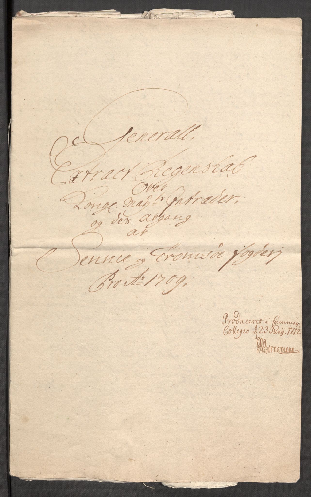 Rentekammeret inntil 1814, Reviderte regnskaper, Fogderegnskap, RA/EA-4092/R68/L4757: Fogderegnskap Senja og Troms, 1708-1710, p. 148