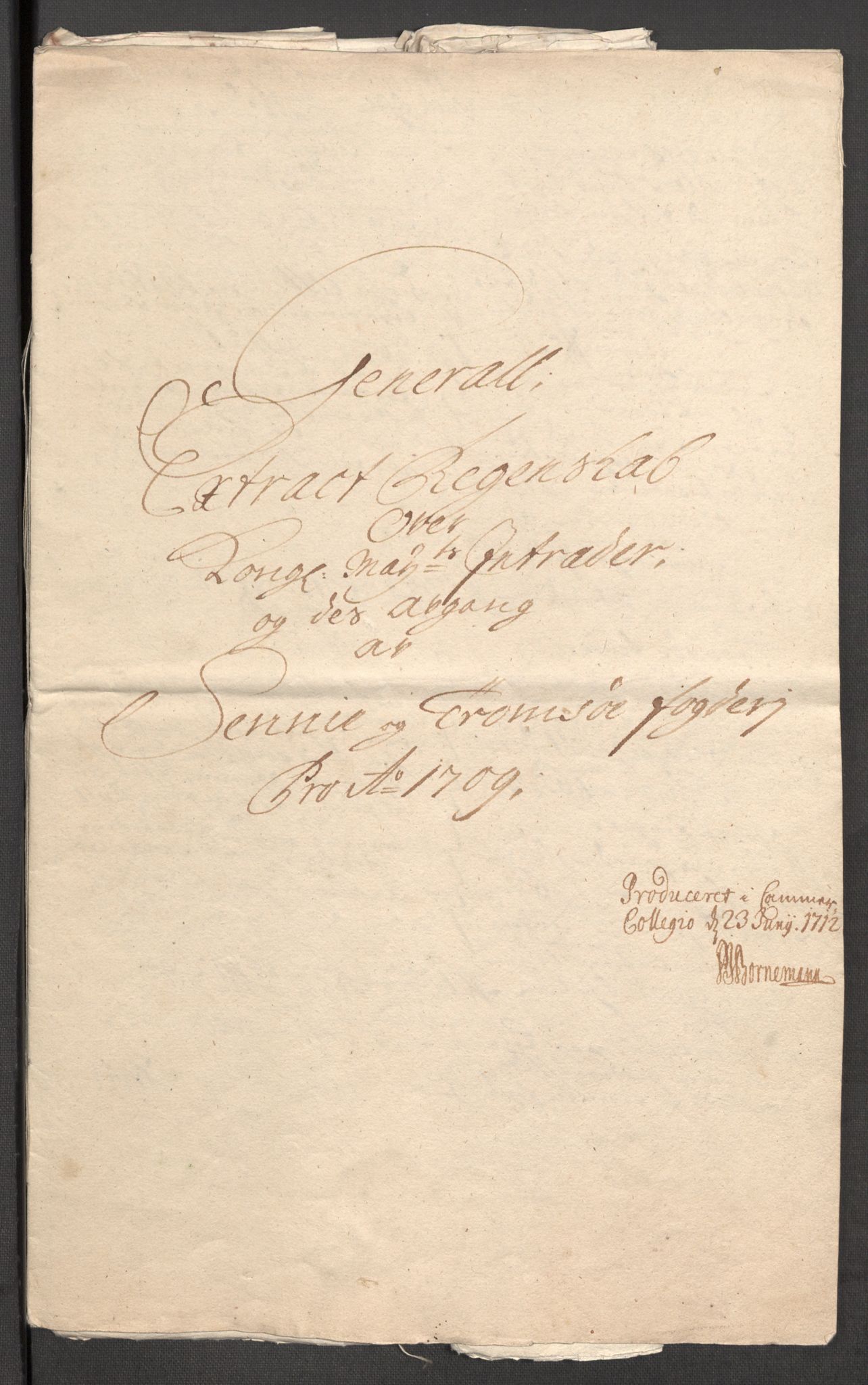 Rentekammeret inntil 1814, Reviderte regnskaper, Fogderegnskap, AV/RA-EA-4092/R68/L4757: Fogderegnskap Senja og Troms, 1708-1710, p. 148