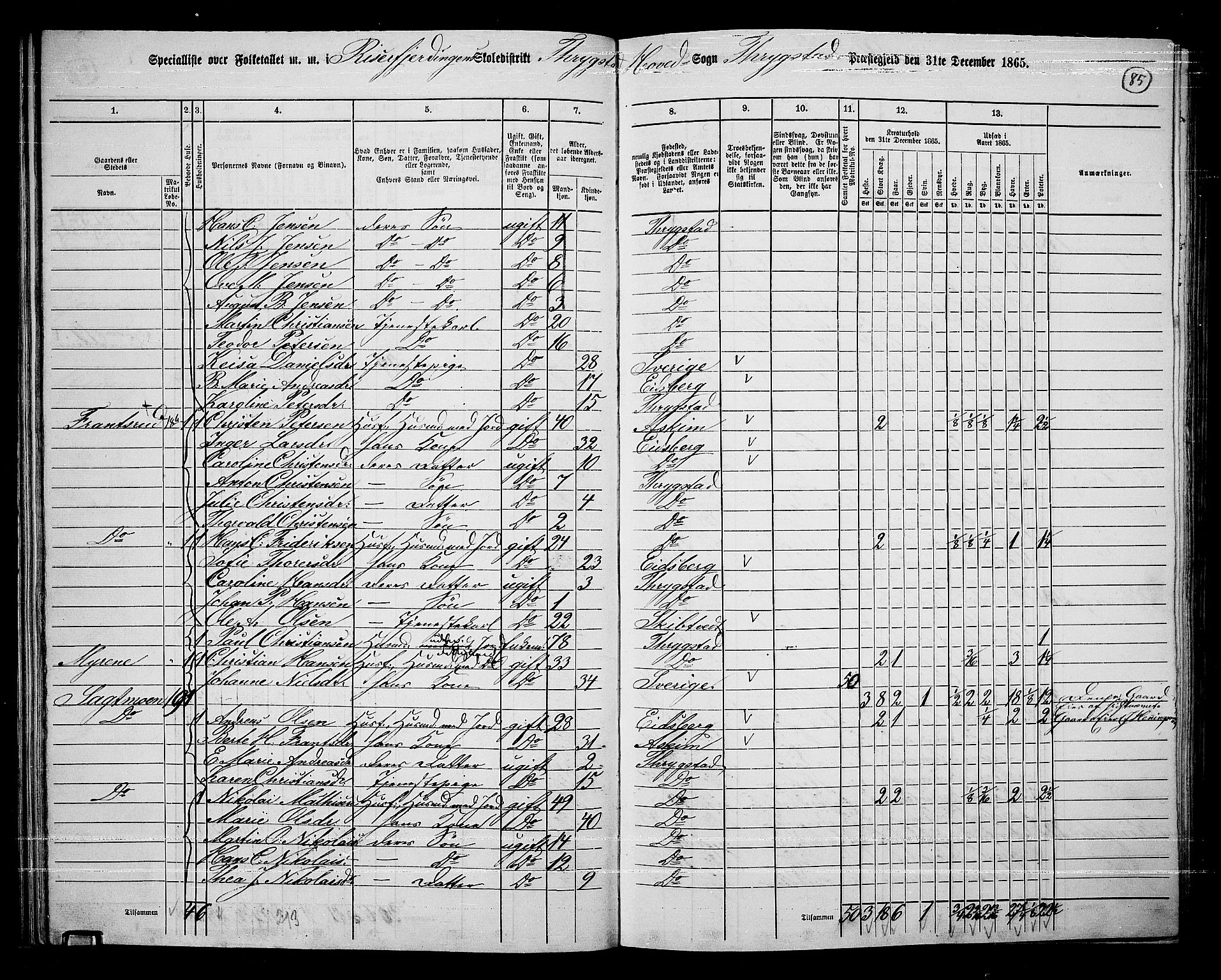 RA, 1865 census for Trøgstad, 1865, p. 74