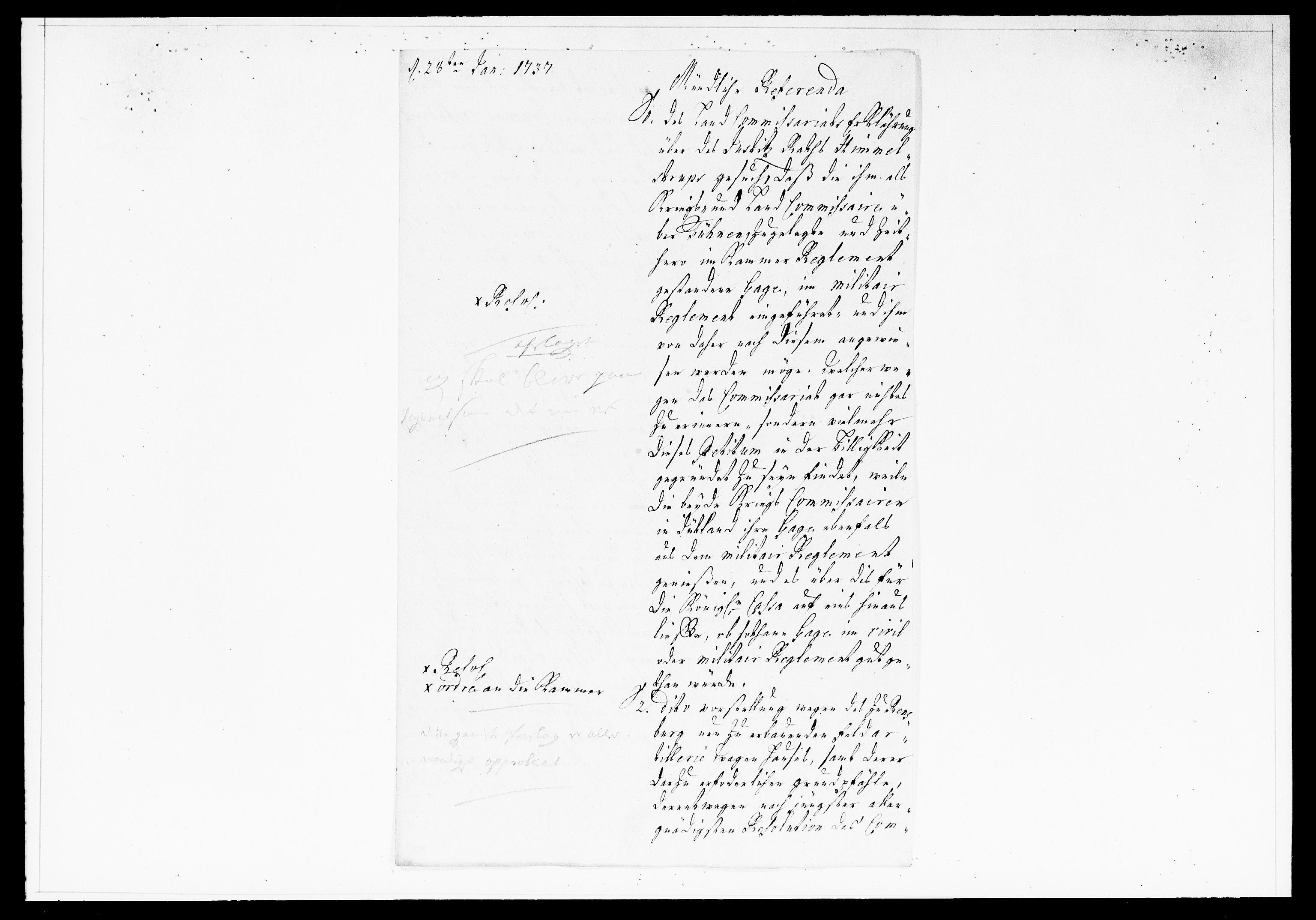 Krigskollegiet, Krigskancelliet, DRA/A-0006/-/1138-1142: Refererede sager, 1737, p. 31