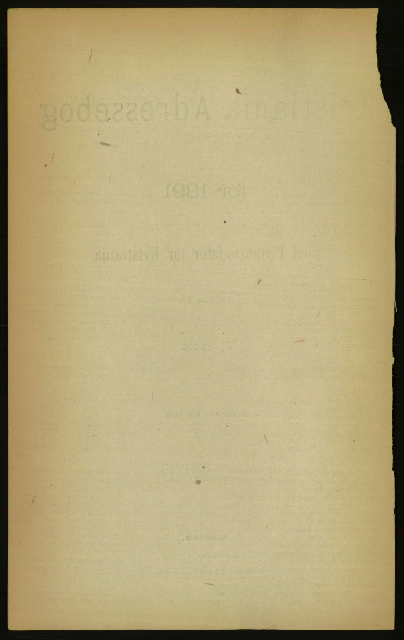 Kristiania/Oslo adressebok, PUBL/-, 1891, p. 12