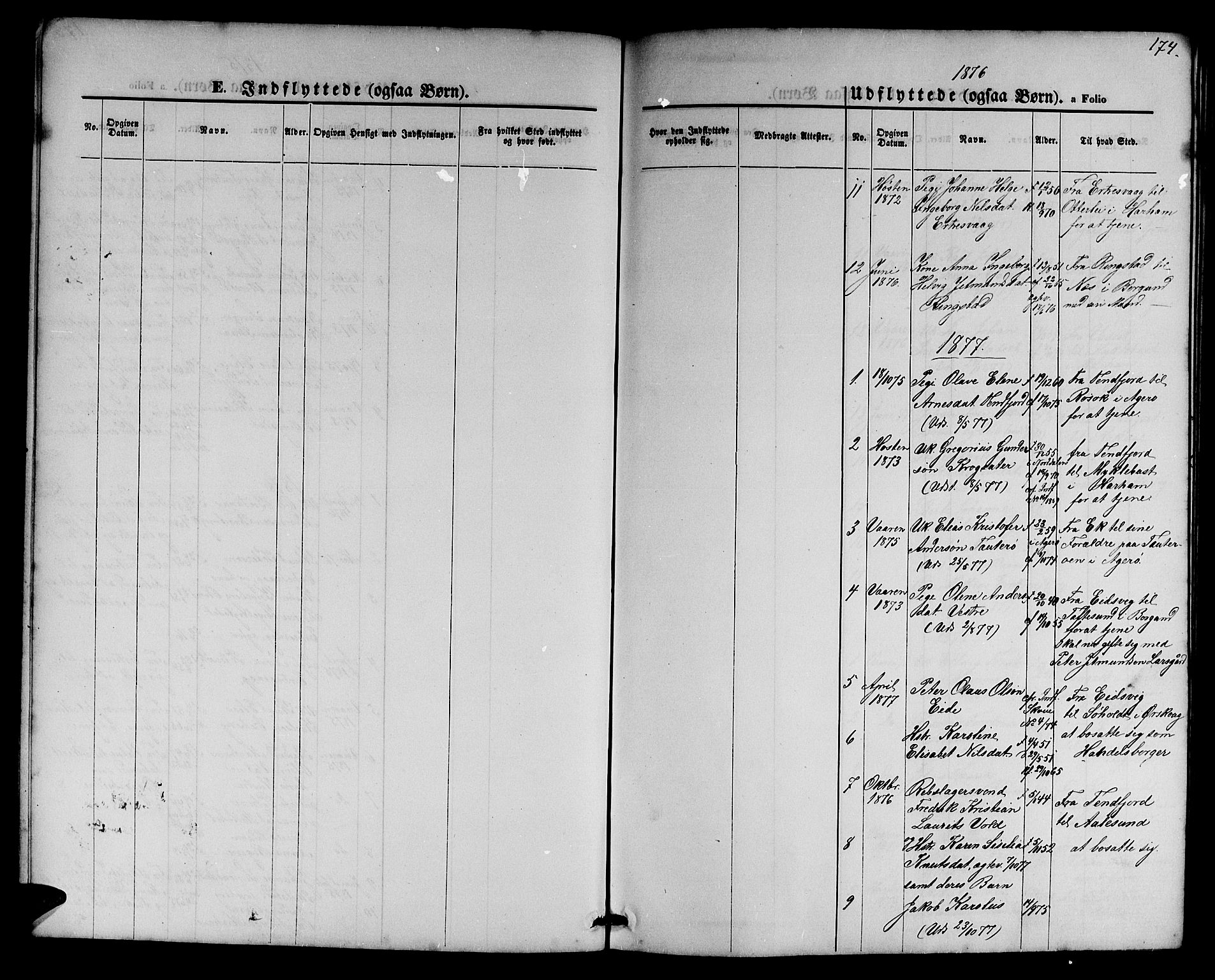 Ministerialprotokoller, klokkerbøker og fødselsregistre - Møre og Romsdal, AV/SAT-A-1454/525/L0375: Parish register (copy) no. 525C01, 1865-1879, p. 174