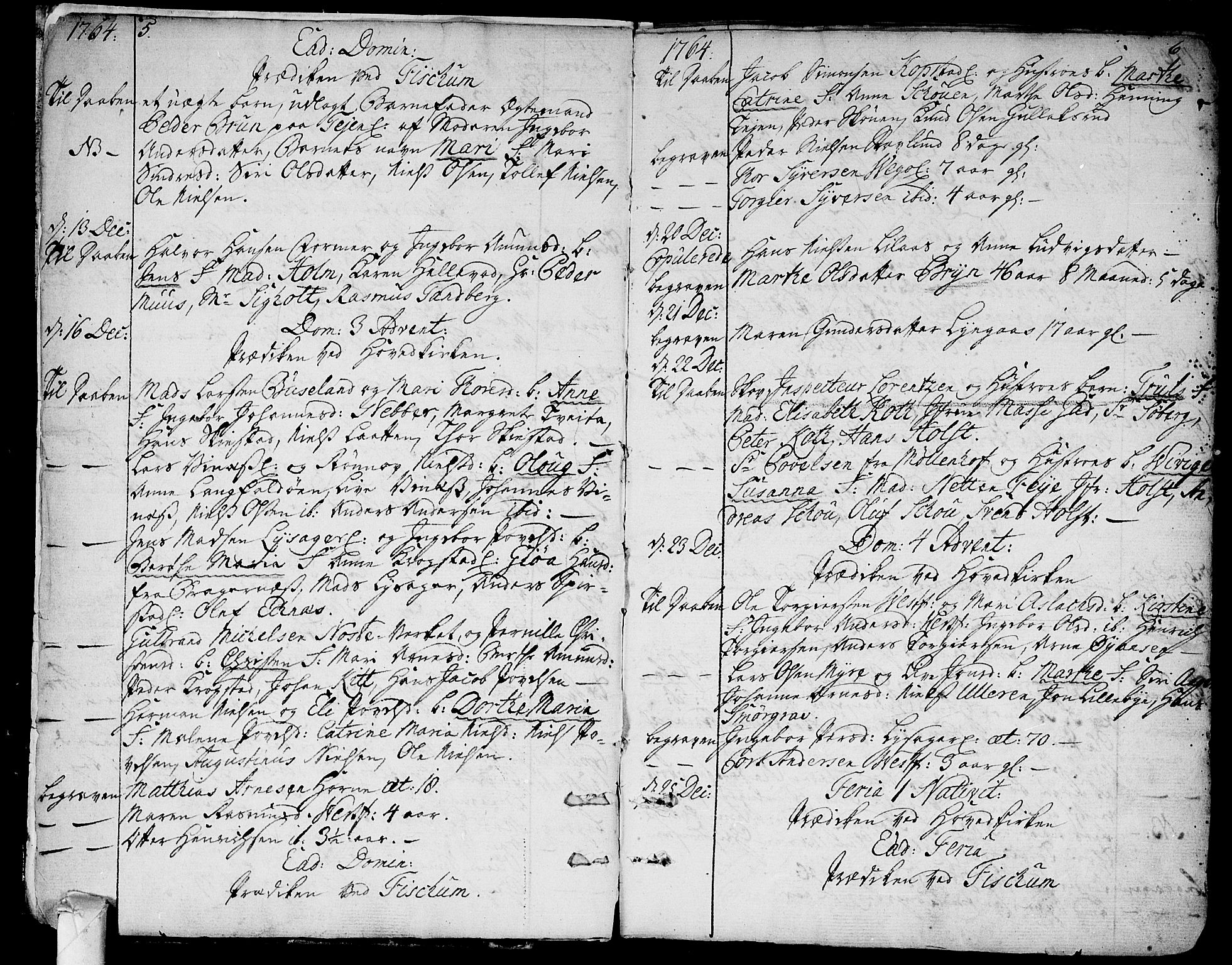 Eiker kirkebøker, SAKO/A-4/F/Fa/L0008: Parish register (official) no. I 8, 1764-1788, p. 5-6