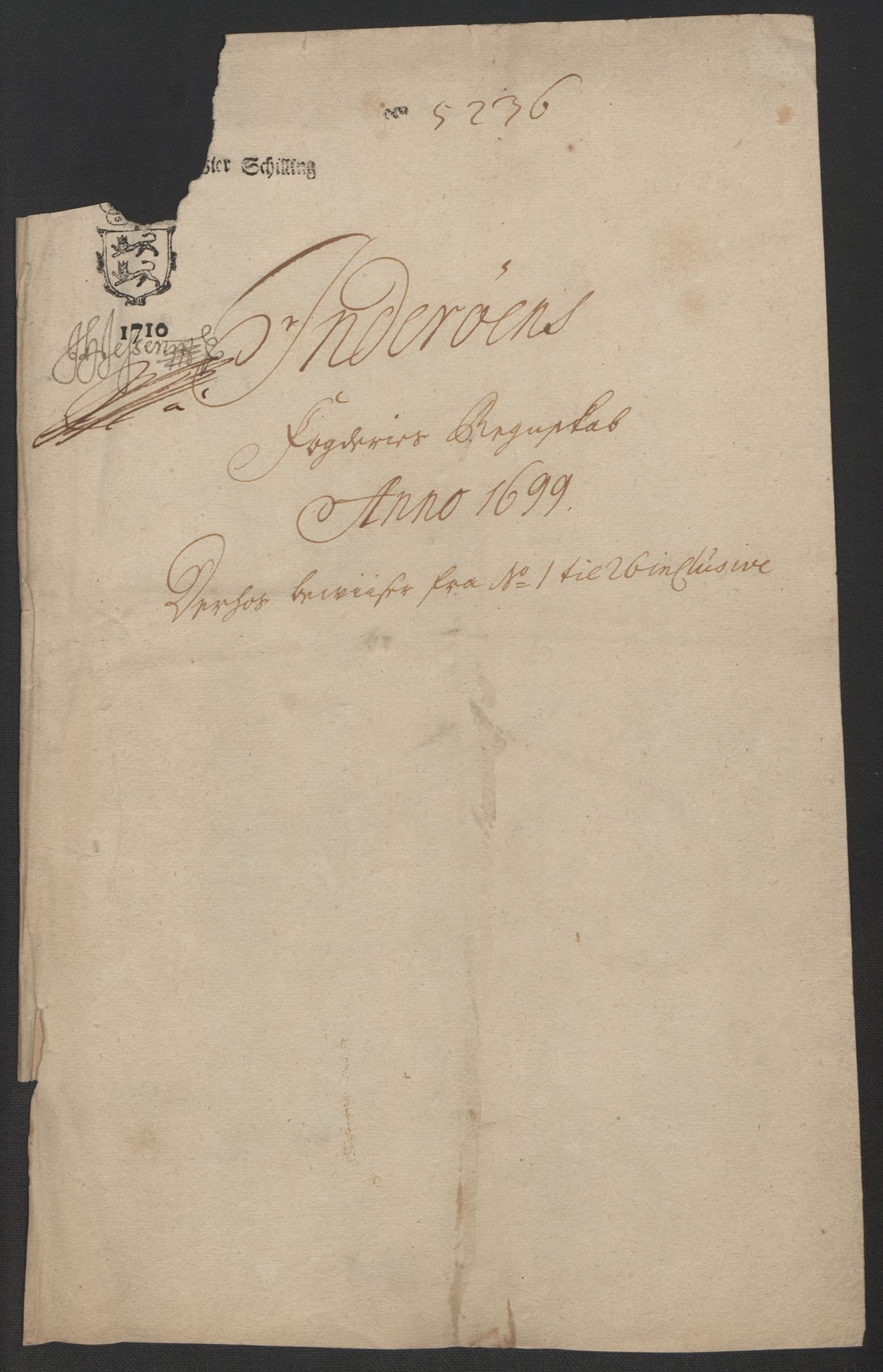 Rentekammeret inntil 1814, Reviderte regnskaper, Fogderegnskap, RA/EA-4092/R63/L4310: Fogderegnskap Inderøy, 1698-1699, p. 253