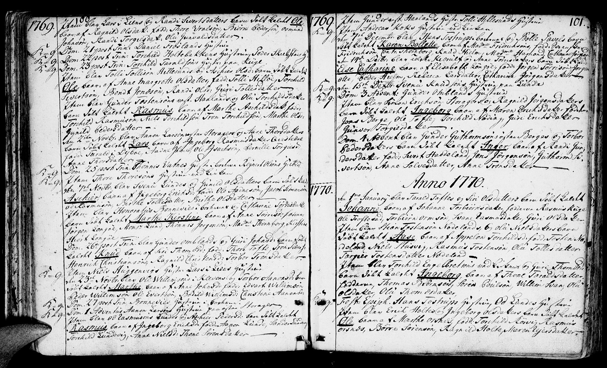 Mandal sokneprestkontor, AV/SAK-1111-0030/F/Fa/Faa/L0003: Parish register (official) no. A 3, 1748-1794, p. 100-101