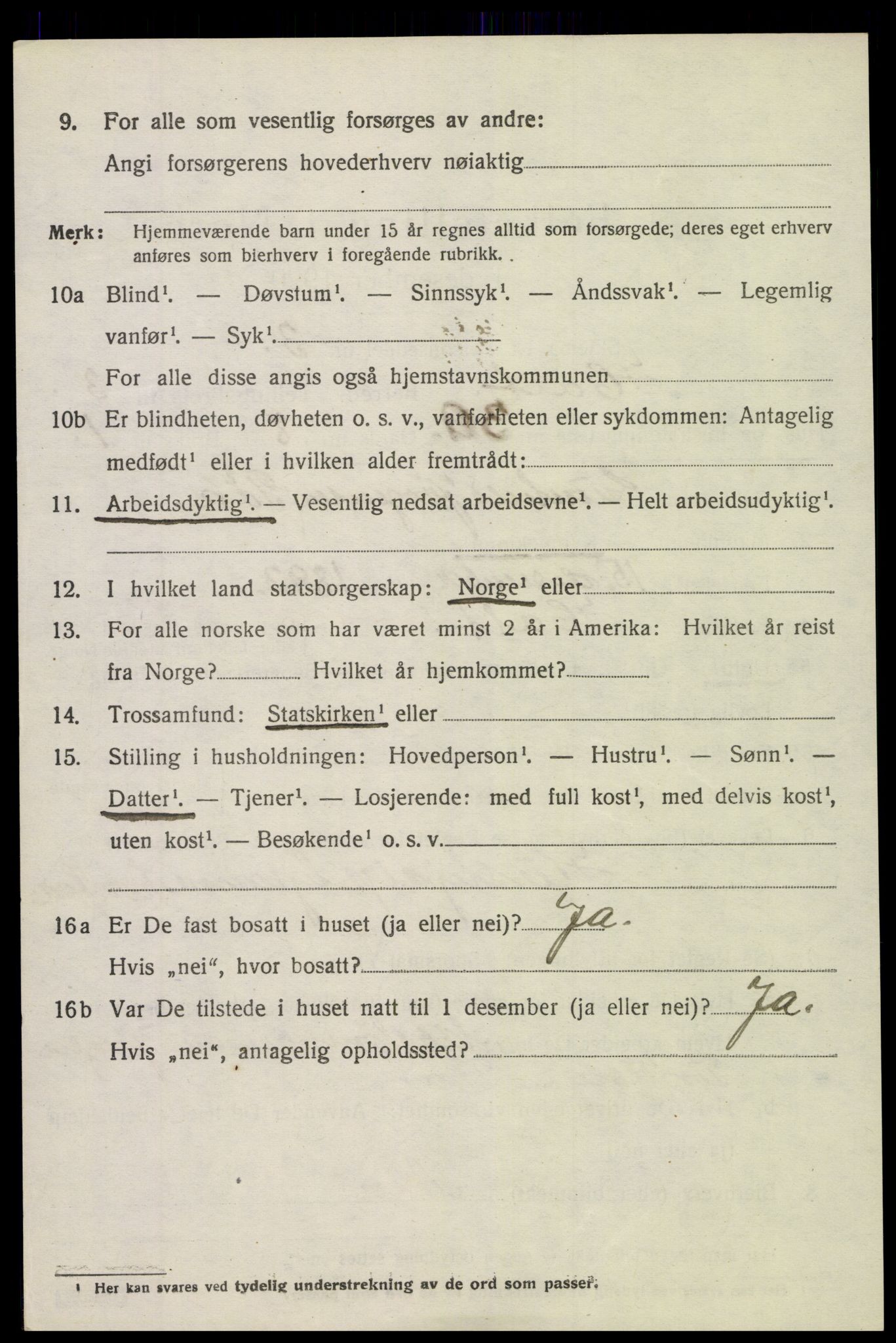 SAK, 1920 census for Holt, 1920, p. 2805