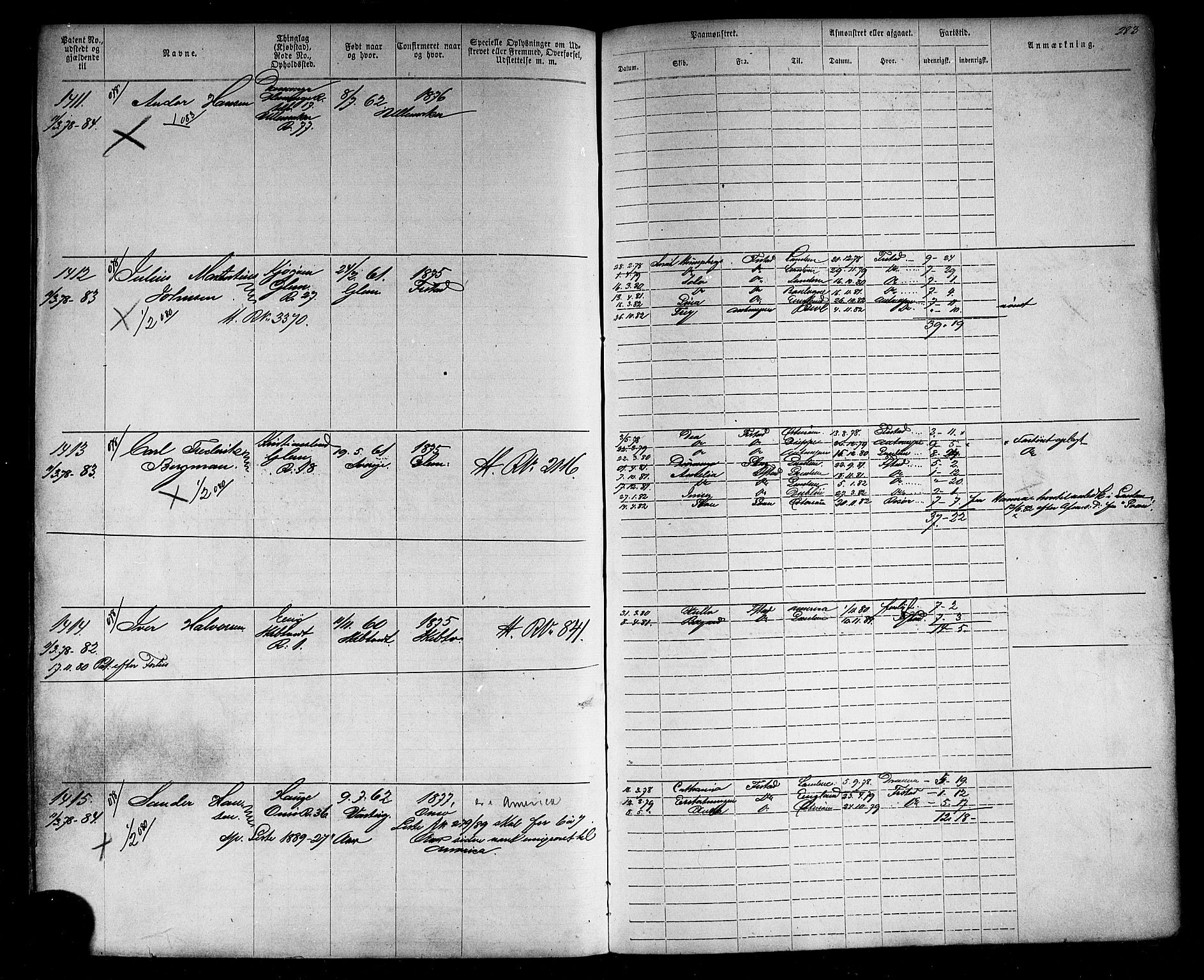 Fredrikstad mønstringskontor, AV/SAO-A-10569b/F/Fc/Fca/L0003: Annotasjonsrulle, 1868-1885, p. 287