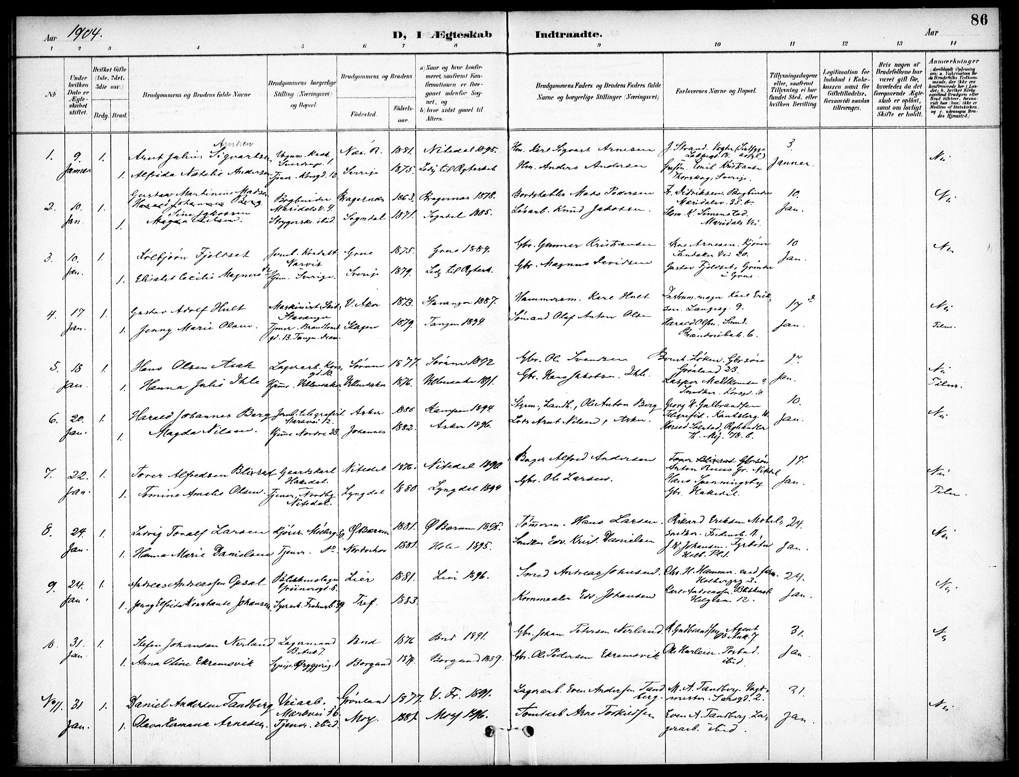 Jakob prestekontor Kirkebøker, SAO/A-10850/F/Fa/L0006: Parish register (official) no. 6, 1895-1908, p. 86