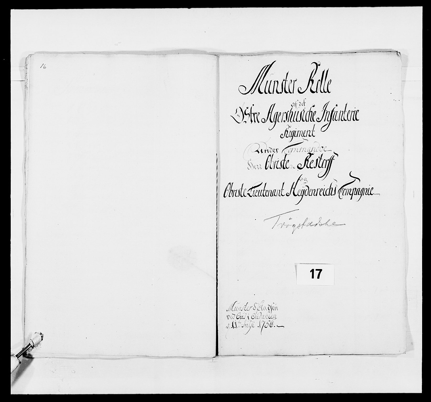 Kommanderende general (KG I) med Det norske krigsdirektorium, RA/EA-5419/E/Ea/L0491: 2. Akershusiske regiment, 1750-1761, p. 150