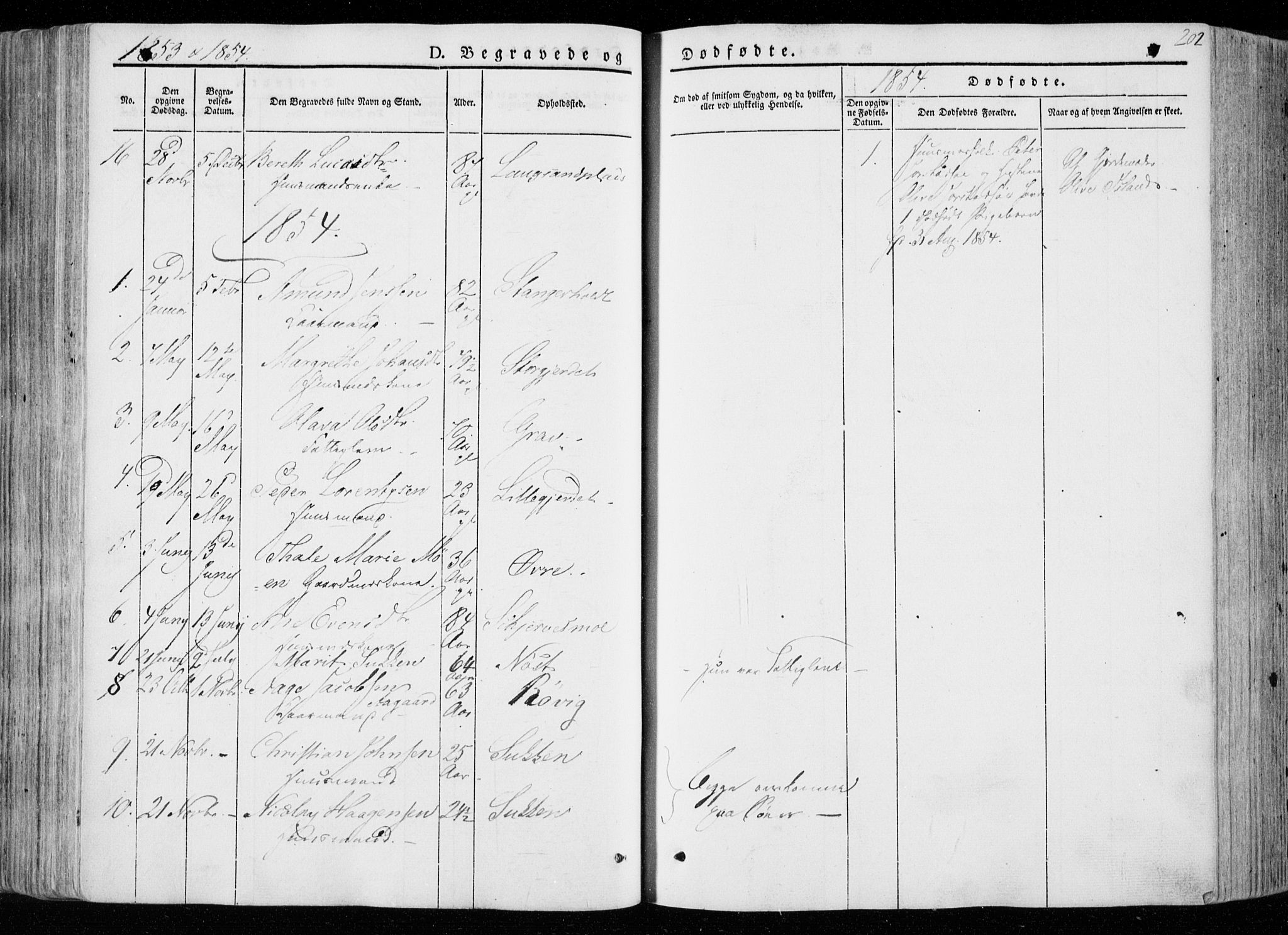 Ministerialprotokoller, klokkerbøker og fødselsregistre - Nord-Trøndelag, SAT/A-1458/722/L0218: Parish register (official) no. 722A05, 1843-1868, p. 202
