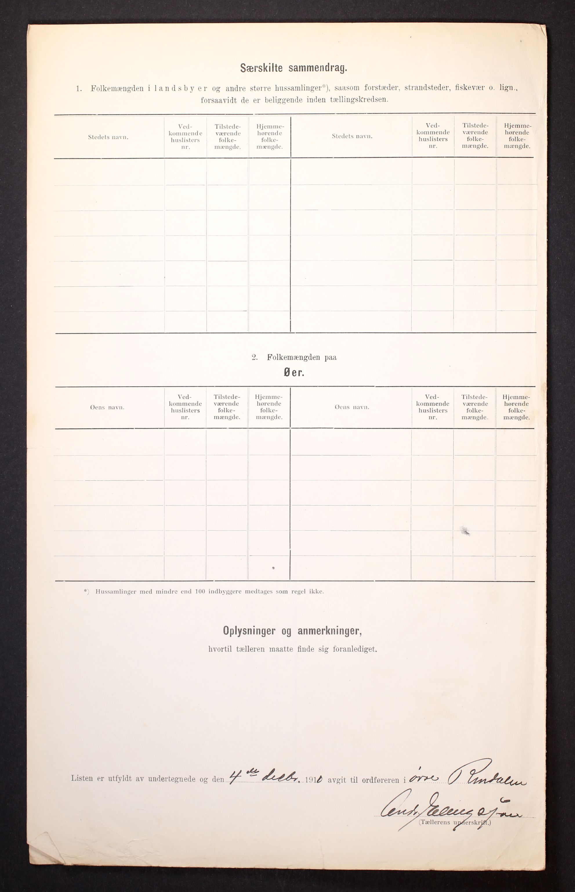 RA, 1910 census for Øvre Rendal, 1910, p. 24