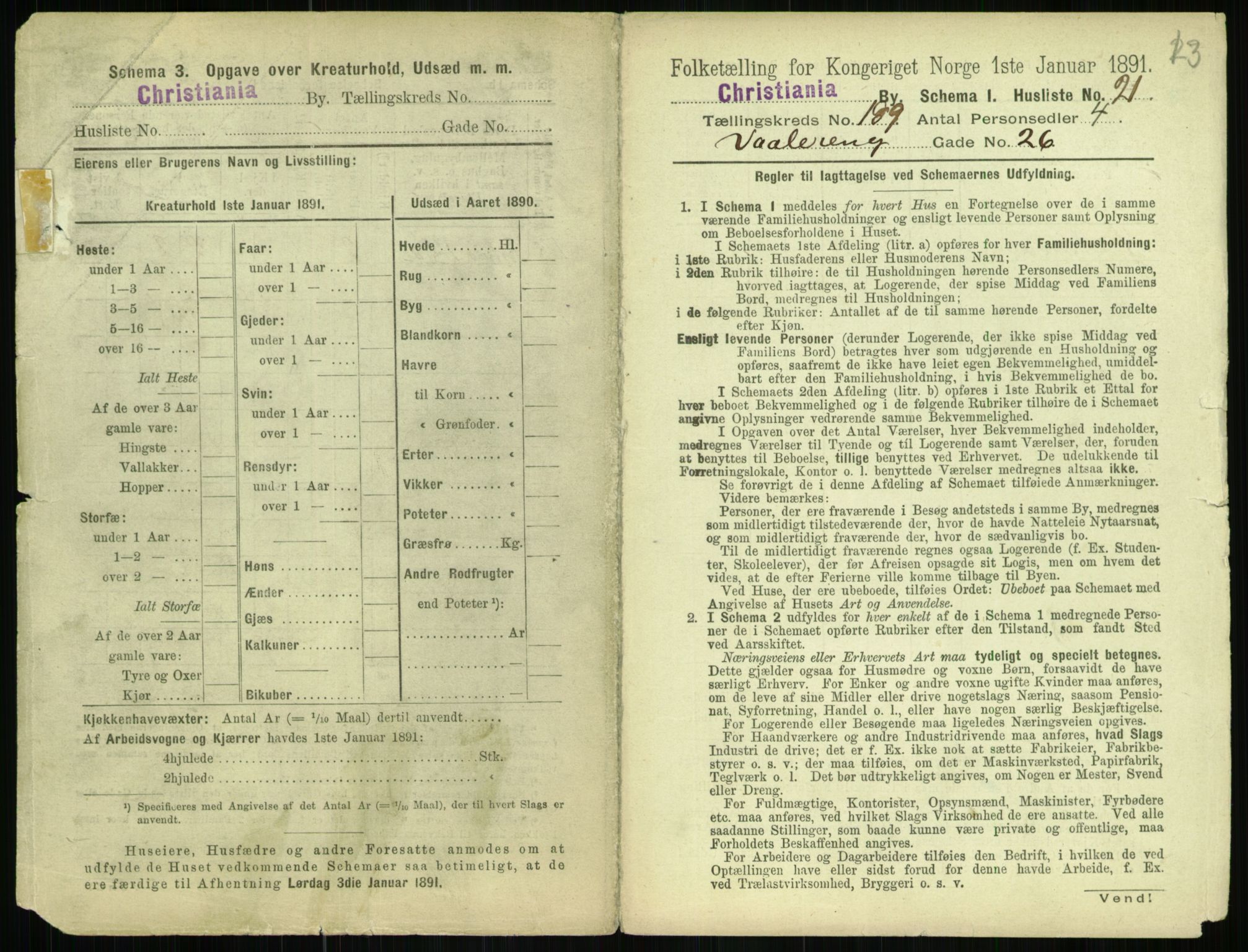 RA, 1891 census for 0301 Kristiania, 1891, p. 113187