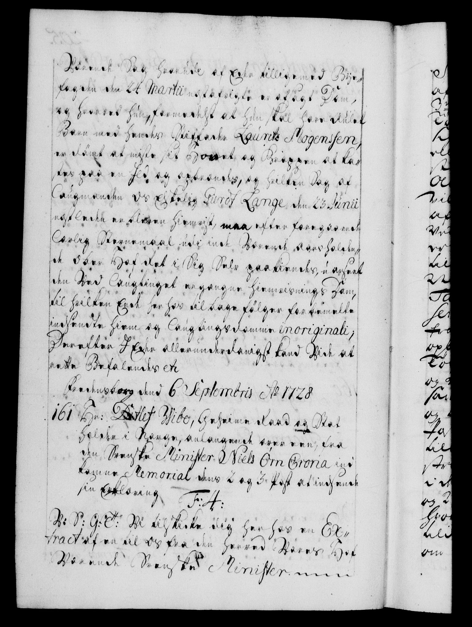 Danske Kanselli 1572-1799, RA/EA-3023/F/Fc/Fca/Fcab/L0024: Norske tegnelser, 1728-1730, p. 205b